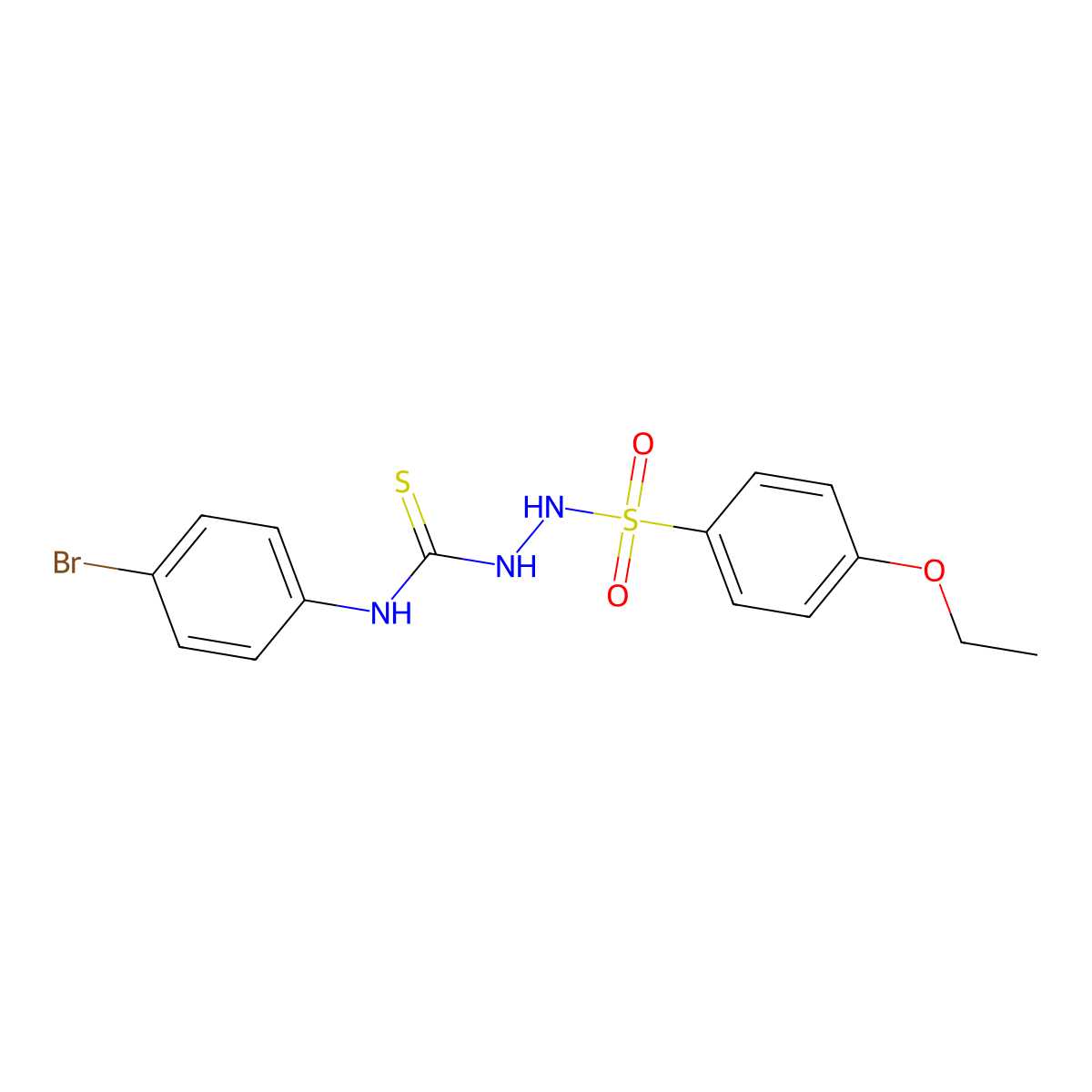 1-(4-Bromophenyl)-3-[(4-ethoxyphenyl)sulfonylamino]thiourea molecular structure, CAS 824941-51-7