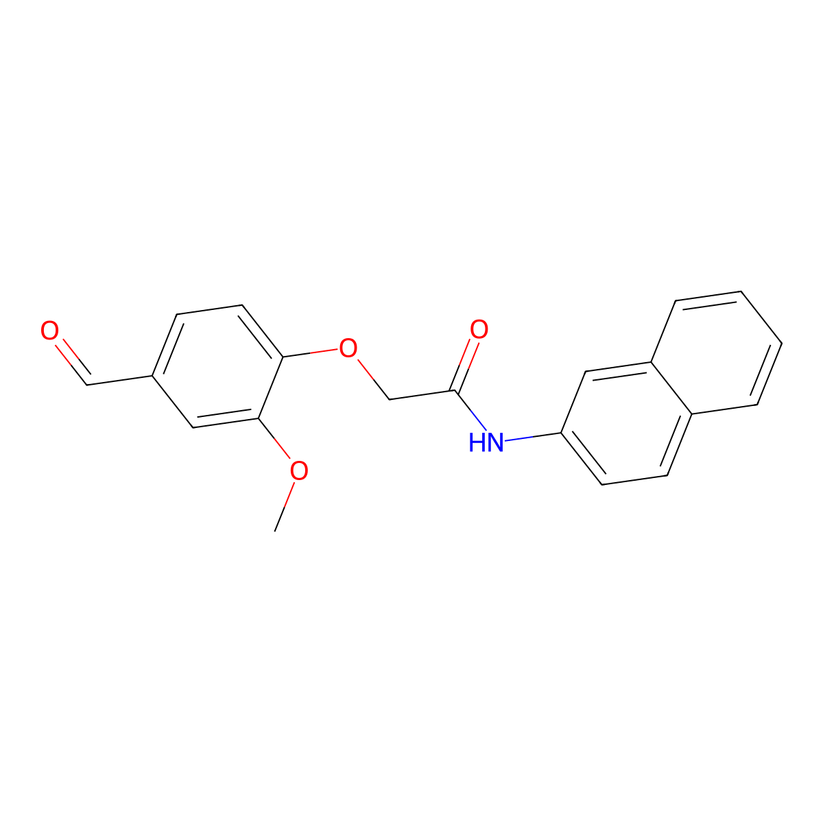 2-(4-formyl-2-methoxyphenoxy)-N-(naphthalen-2-yl)acetamide molecular structure, CAS 824942-46-3