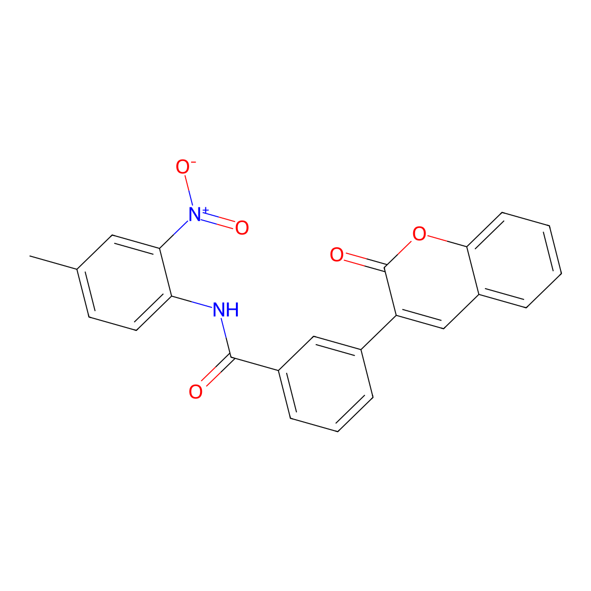 N-(4-methyl-2-nitrophenyl)-3-(2-oxochromen-3-yl)benzamide molecular structure, CAS 824942-85-0