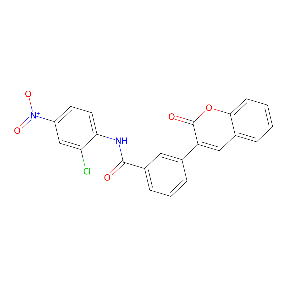 N-(2-chloro-4-nitrophenyl)-3-(2-oxochromen-3-yl)benzamide molecular structure, CAS 824944-13-0