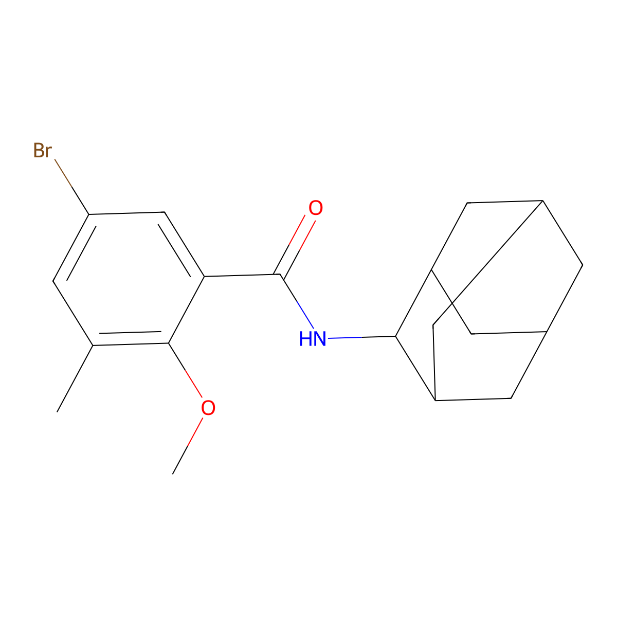 N-(2-adamantyl)-5-bromo-2-methoxy-3-methylbenzamide molecular structure, CAS 824944-20-9