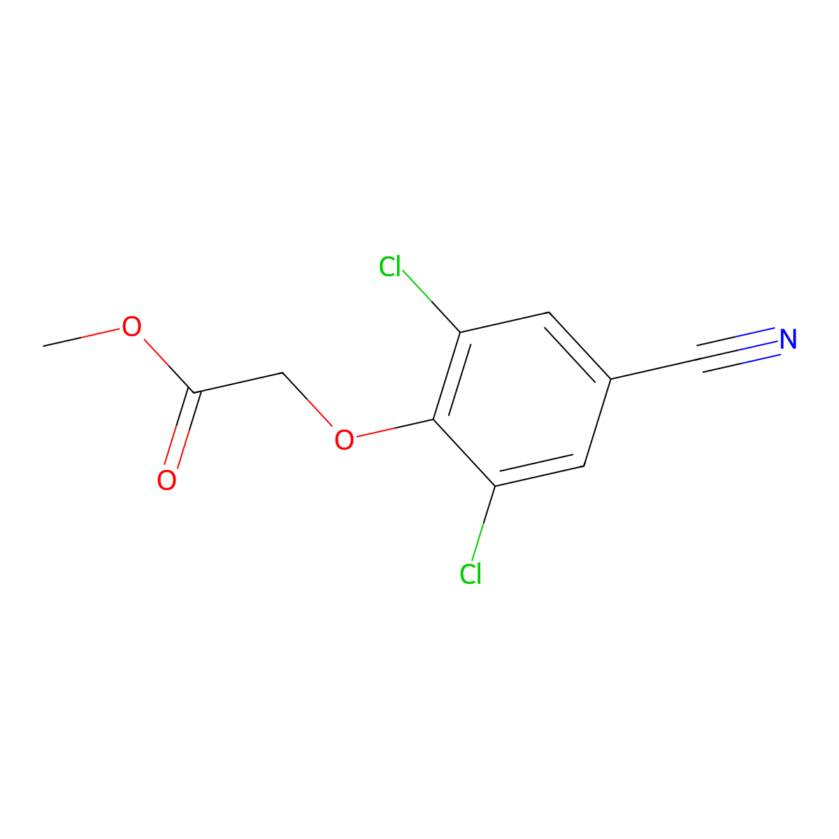 Methyl 2-(2,6-dichloro-4-cyanophenoxy)acetate molecular structure, CAS 824944-25-4
