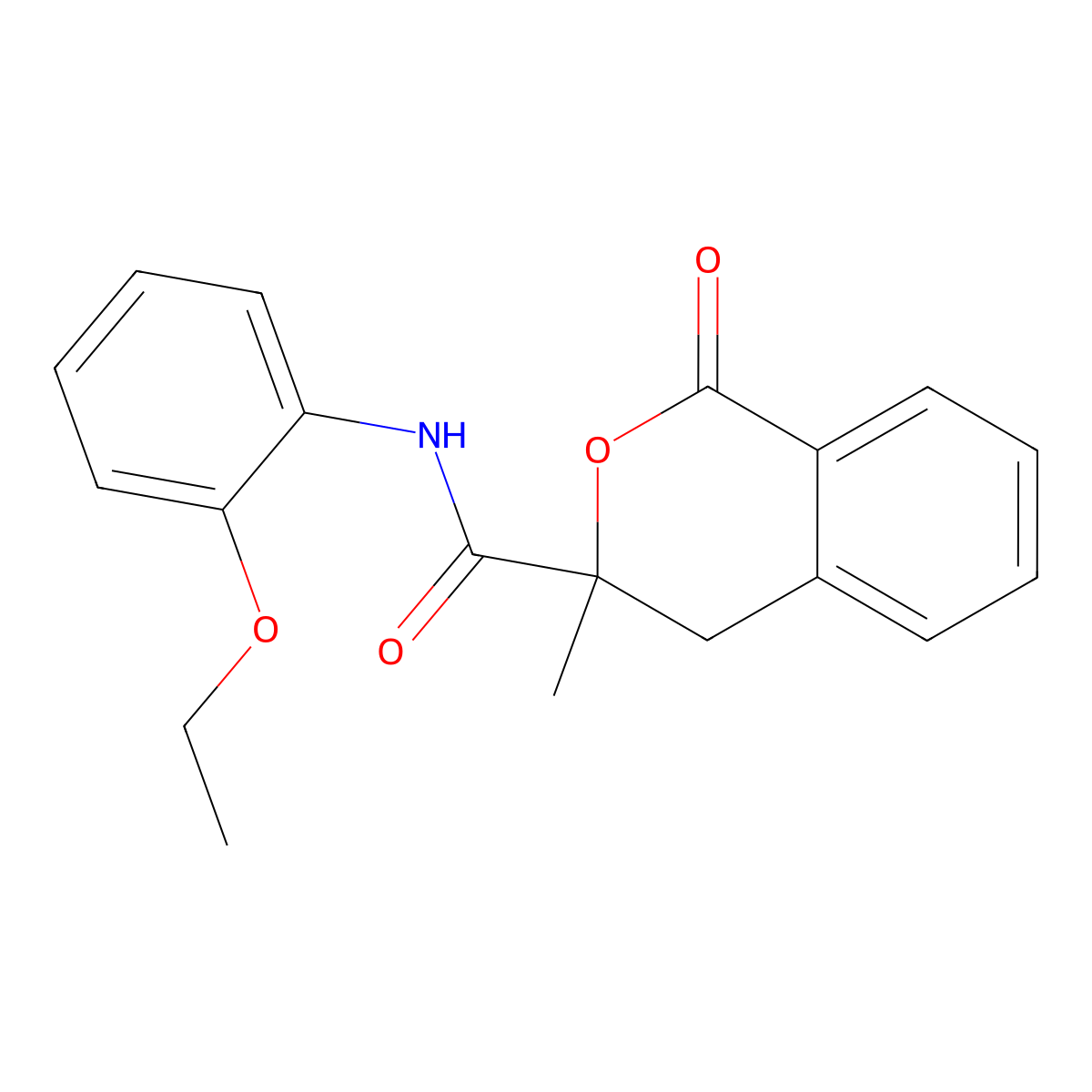 N-(2-ethoxyphenyl)-3-methyl-1-oxo-3,4-dihydro-1H-isochromene-3-carboxamide molecular structure, CAS 824944-31-2