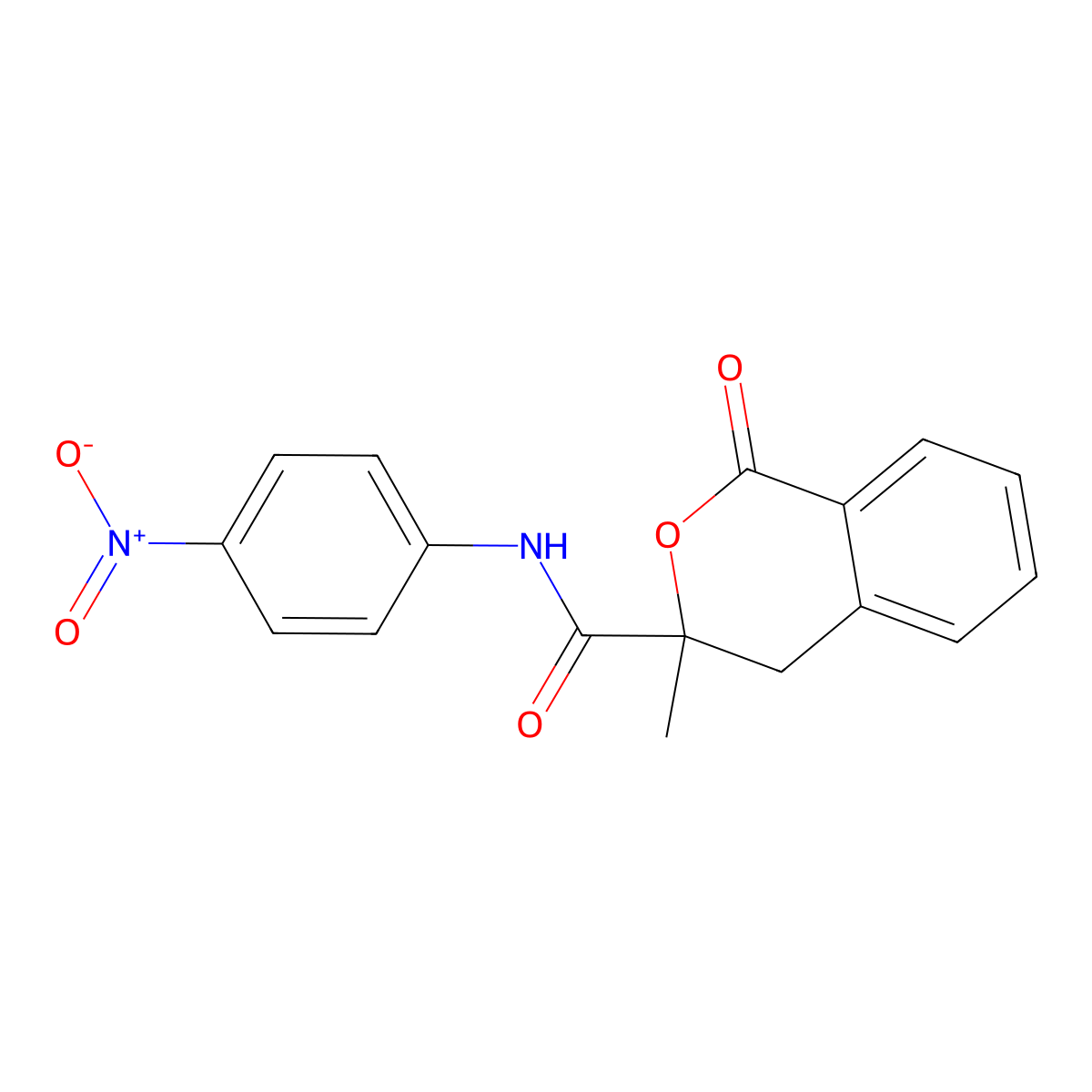 3-methyl-N-(4-nitrophenyl)-1-oxo-4H-isochromene-3-carboxamide molecular structure, CAS 824944-98-1