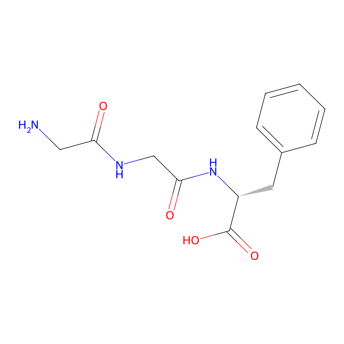 Glycylglycyl-D-phenylalanine molecular structure, CAS 824945-27-9