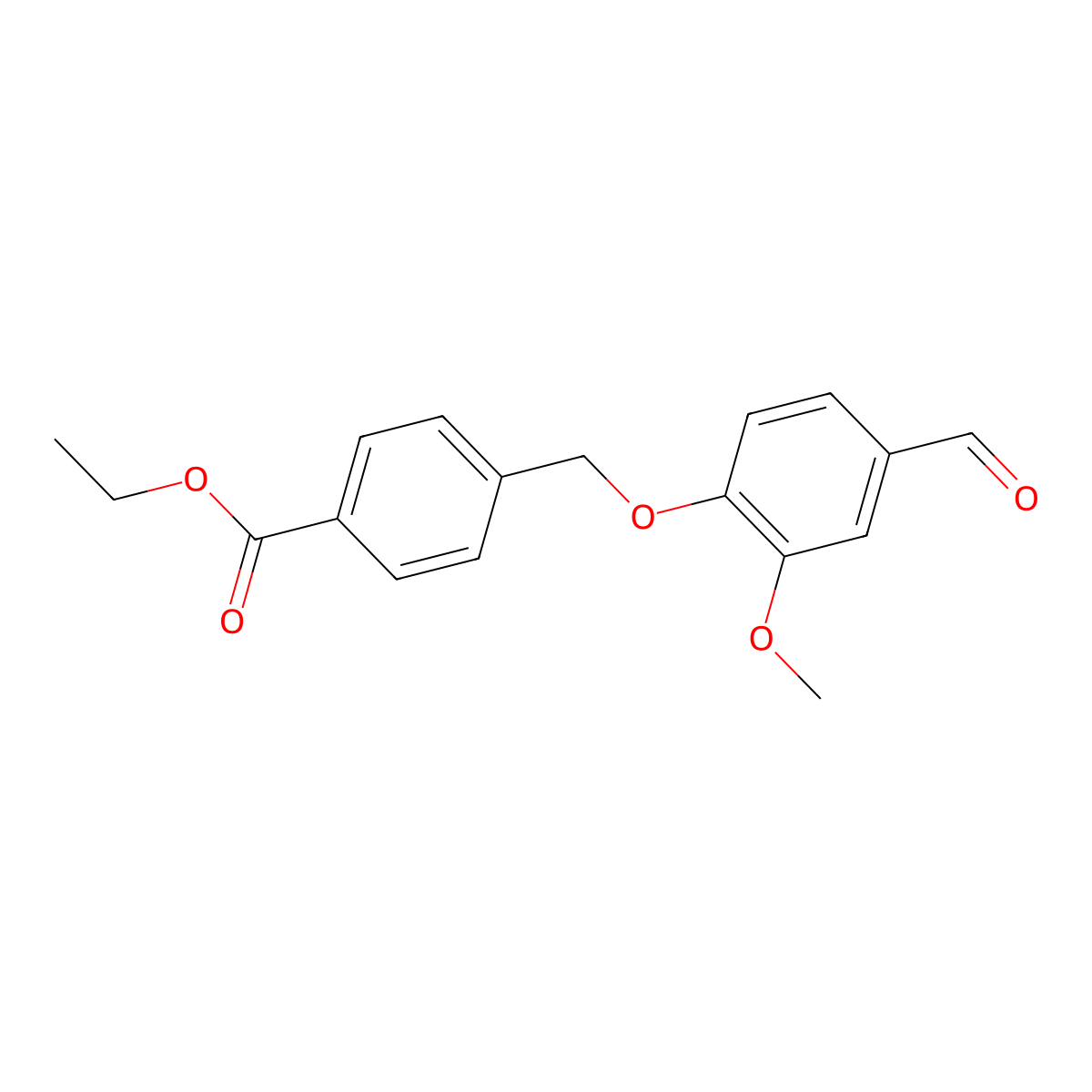 Ethyl 4-[(4-formyl-2-methoxyphenoxy)methyl]benzoate molecular structure, CAS 824946-09-0