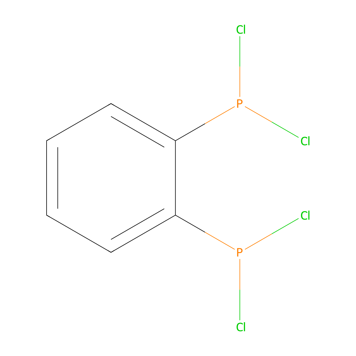 1,2-Bis(dichlorophosphino)benzene molecular structure, CAS 82495-67-8
