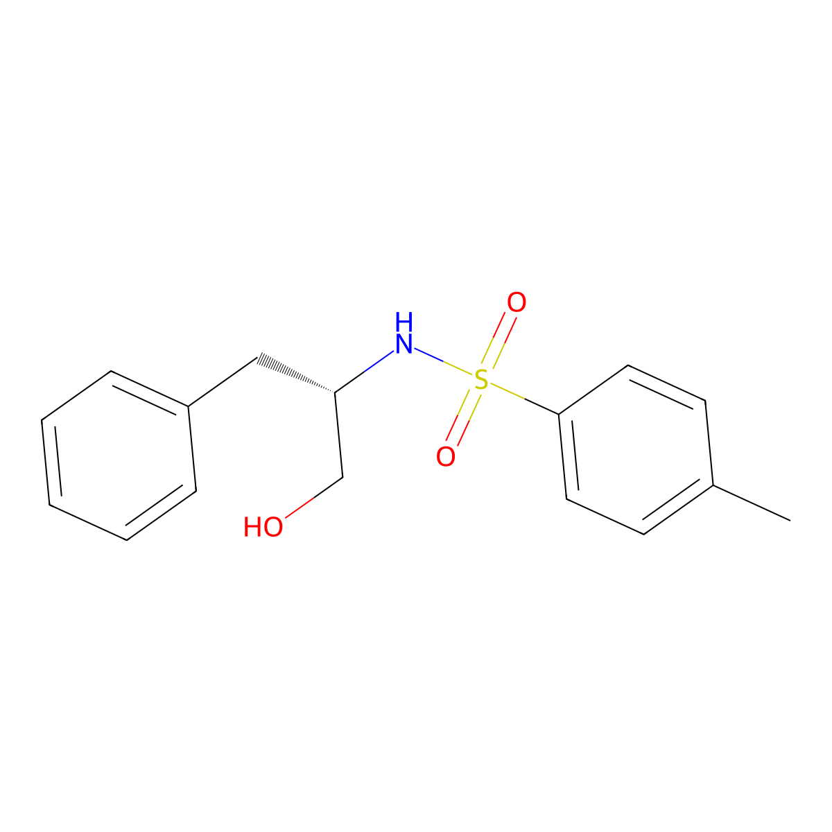(S)-(-)-N-(1-(Hydroxymethyl)-2-phenylethyl)-4-methylbenzenesulfonamide molecular structure, CAS 82495-70-3