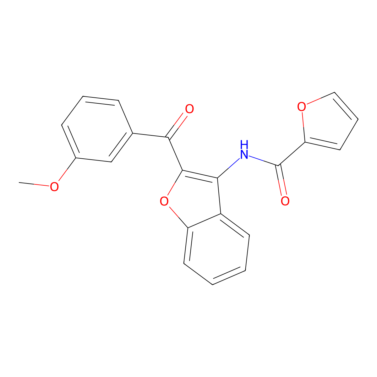 N-[2-(3-methoxybenzoyl)-1-benzofuran-3-yl]furan-2-carboxamide molecular structure, CAS 824955-82-0