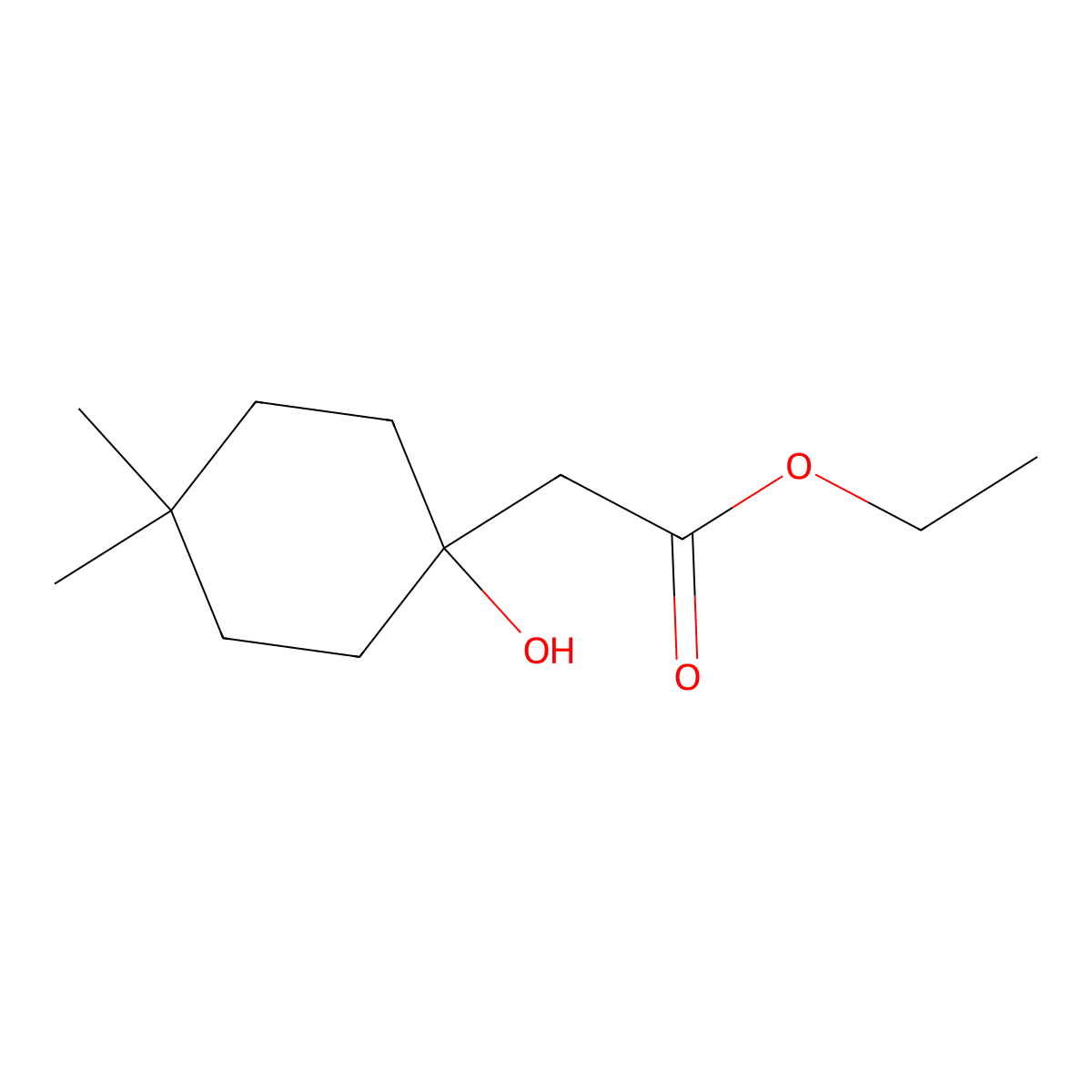 Ethyl 2-(1-hydroxy-4,4-dimethylcyclohexyl)acetate molecular structure, CAS 824957-07-5