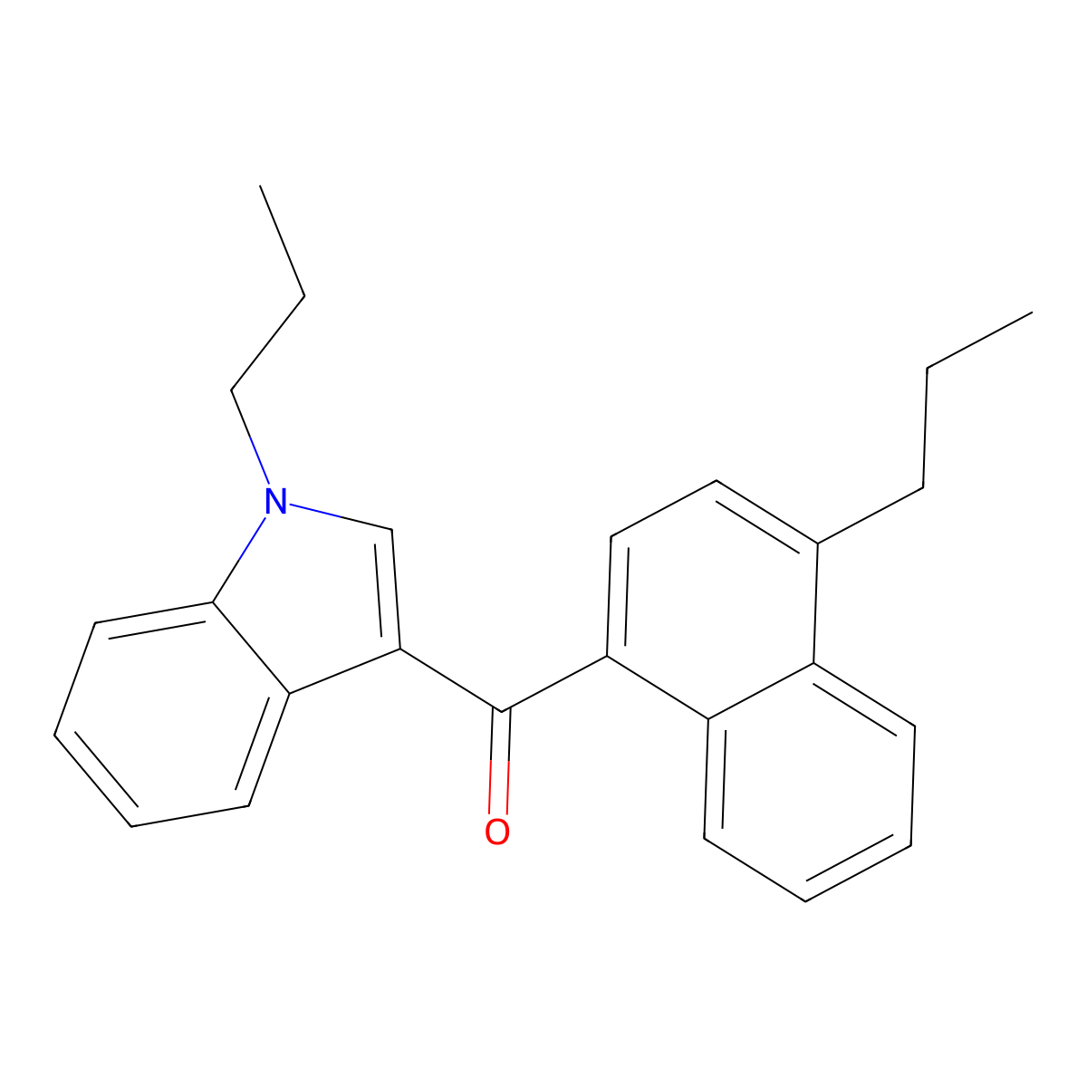 (1-Propyl-1H-indol-3-yl)(4-propylnaphthalen-1-yl)methanone molecular structure, CAS 824959-87-7