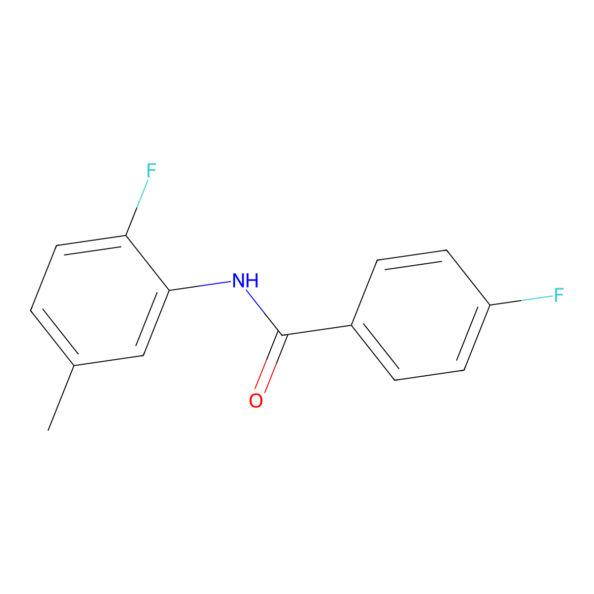 4-fluoro-N-(2-fluoro-5-methylphenyl)benzamide molecular structure, CAS 824960-25-0
