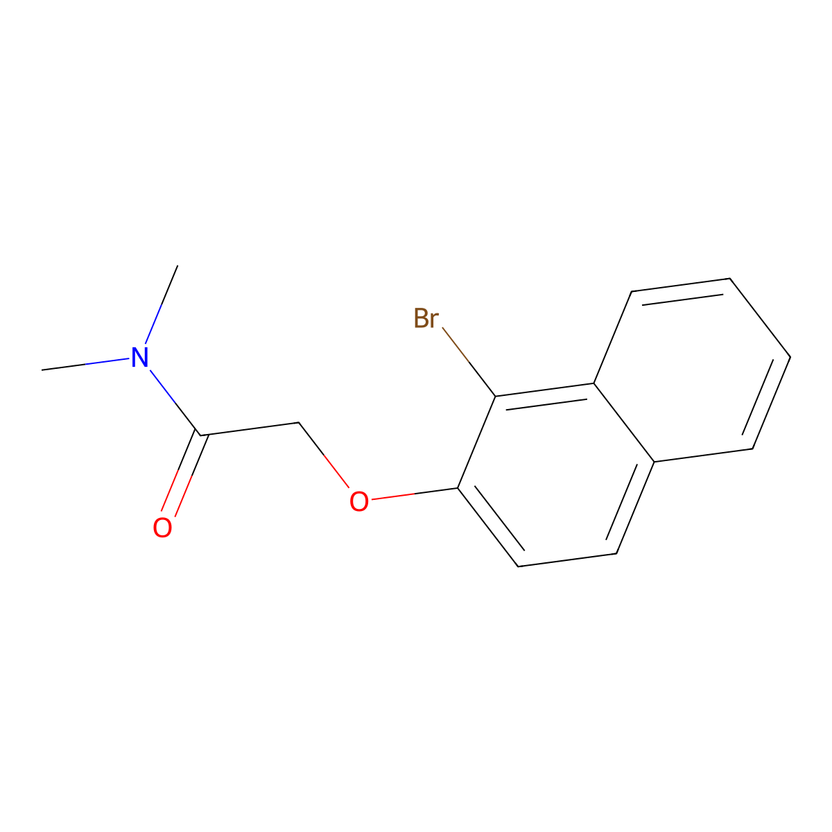 2-((1-Bromonaphthalen-2-yl)oxy)-N,N-dimethylacetamide molecular structure, CAS 824970-79-8