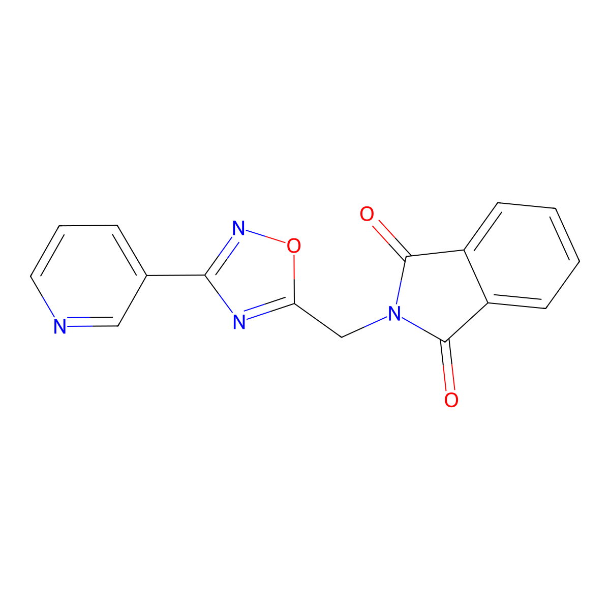 2-[(3-Pyridin-3-yl-1,2,4-oxadiazol-5-yl)methyl]isoindole-1,3-dione molecular structure, CAS 824971-06-4