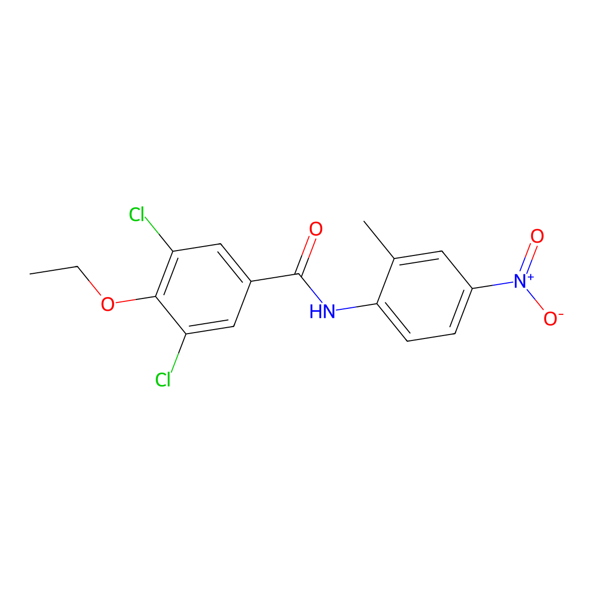 3,5-dichloro-4-ethoxy-N-(2-methyl-4-nitrophenyl)benzamide molecular structure, CAS 824971-16-6