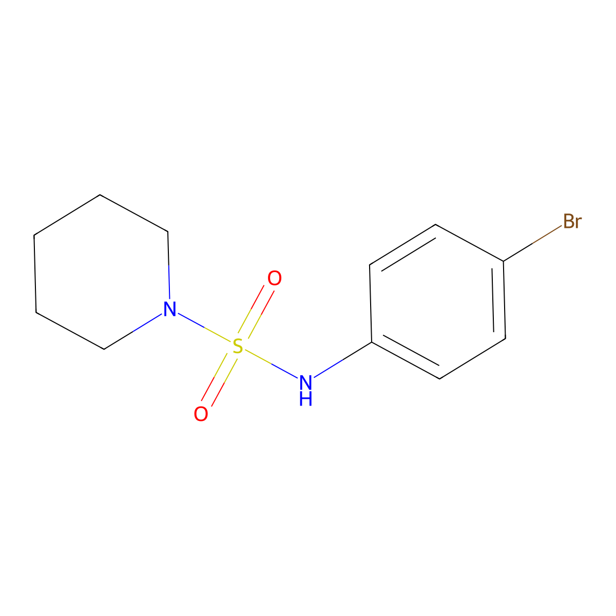 N-(4-bromophenyl)piperidine-1-sulfonamide molecular structure, CAS 824972-44-3