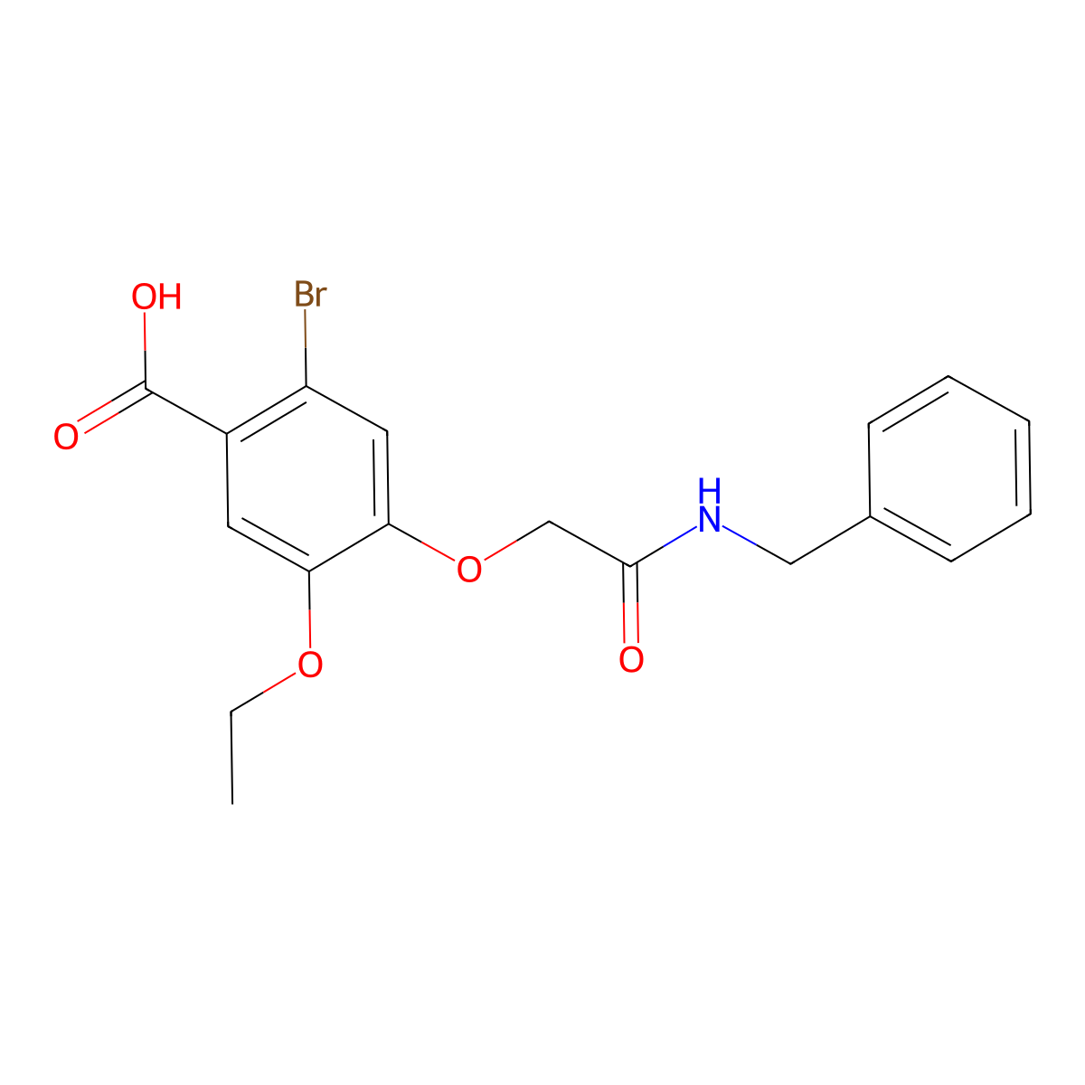 4-[2-(Benzylamino)-2-oxoethoxy]-2-bromo-5-ethoxybenzoic acid molecular structure, CAS 824973-47-9