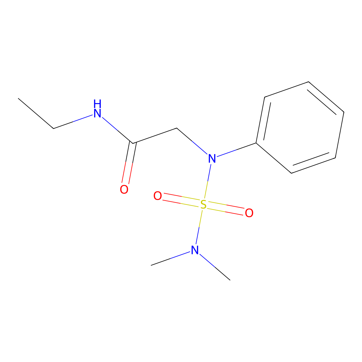 2-[N-(dimethylsulfamoyl)anilino]-N-ethylacetamide molecular structure, CAS 824974-44-9