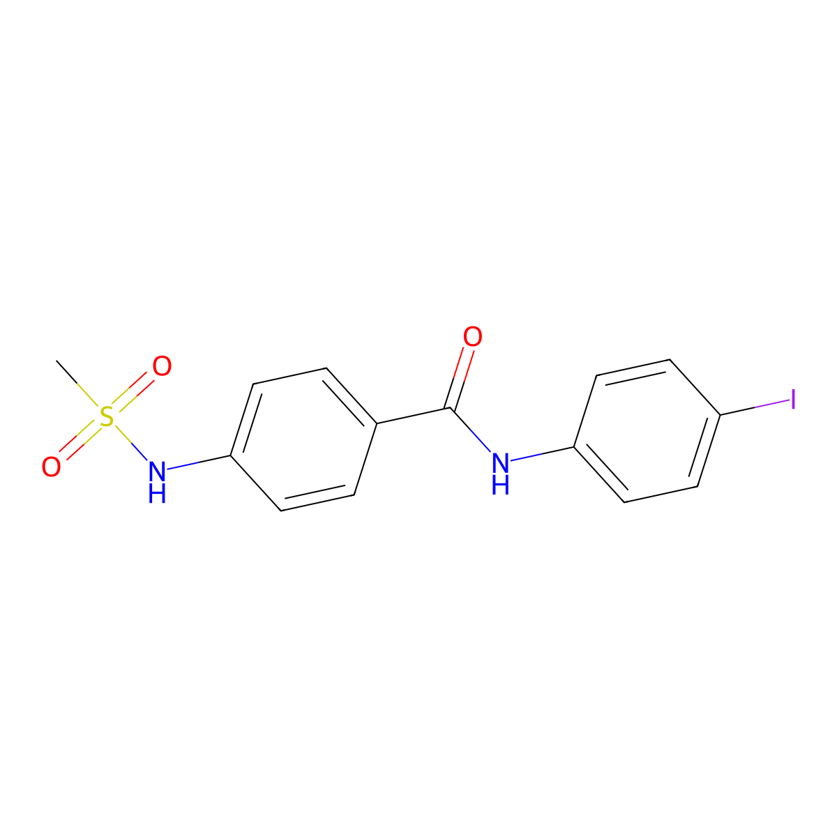 N-(4-iodophenyl)-4-(methanesulfonamido)benzamide molecular structure, CAS 824974-86-9