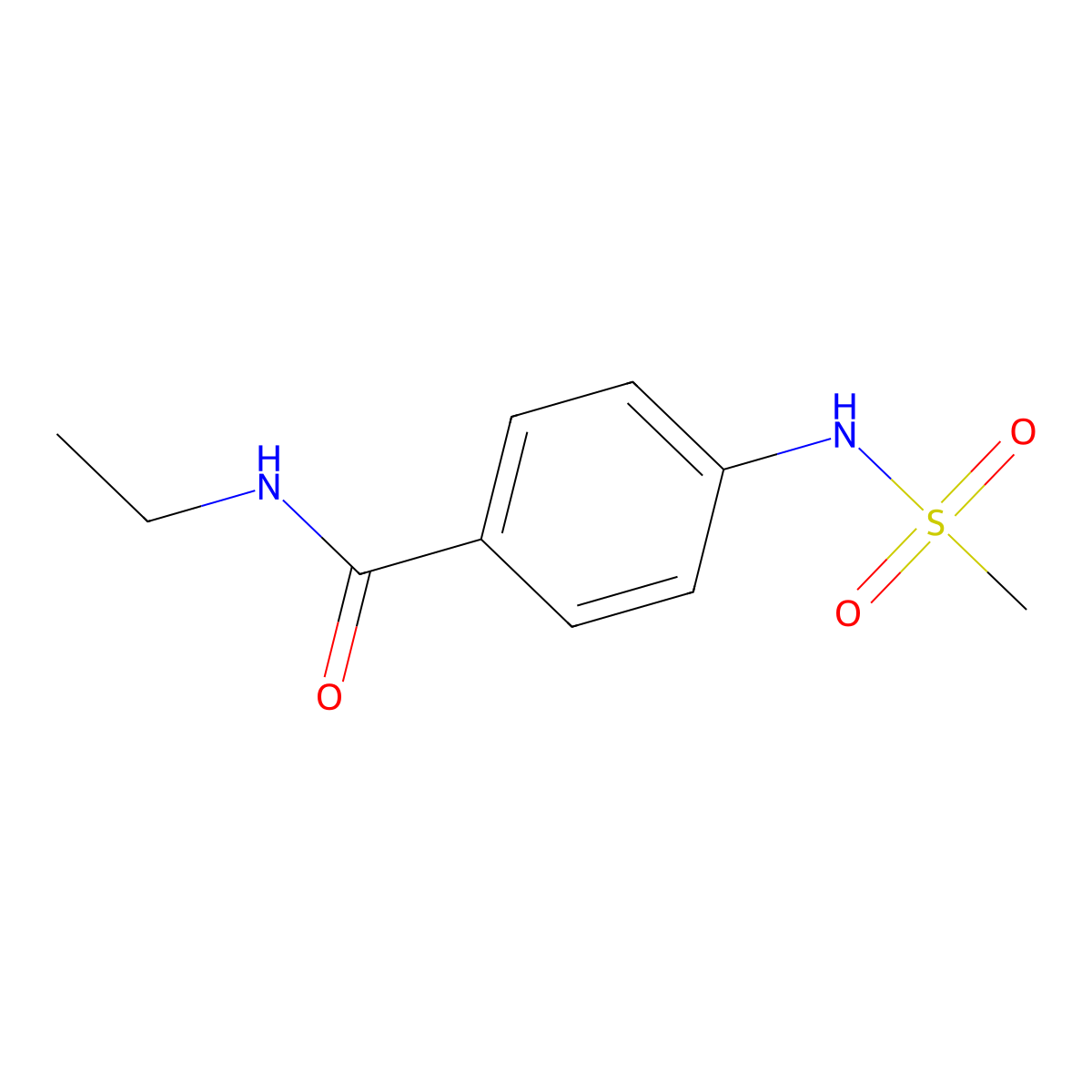 N-ethyl-4-[(methylsulfonyl)amino]benzamide molecular structure, CAS 824974-96-1