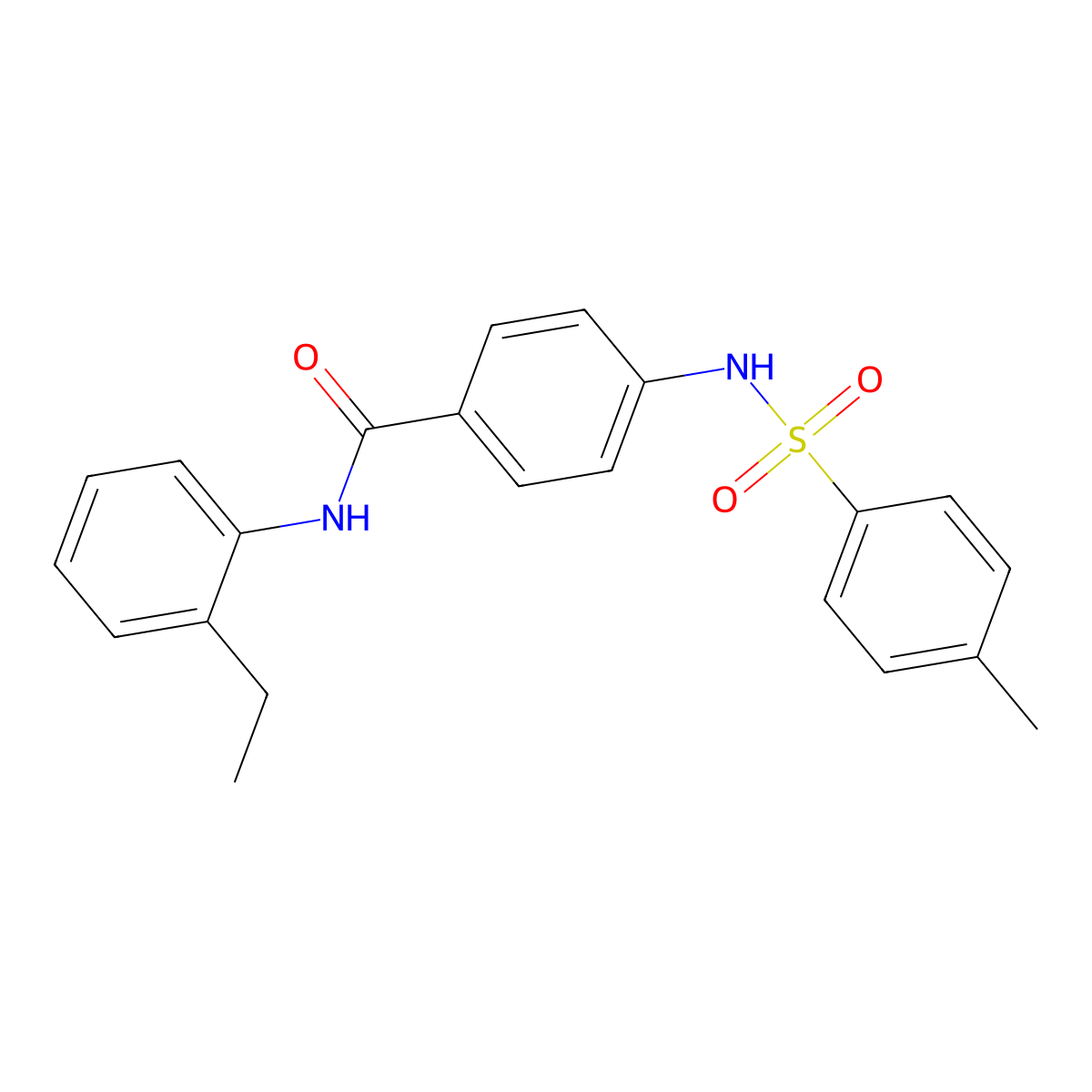 N-(2-ethylphenyl)-4-[(4-methylphenyl)sulfonylamino]benzamide molecular structure, CAS 824975-17-9