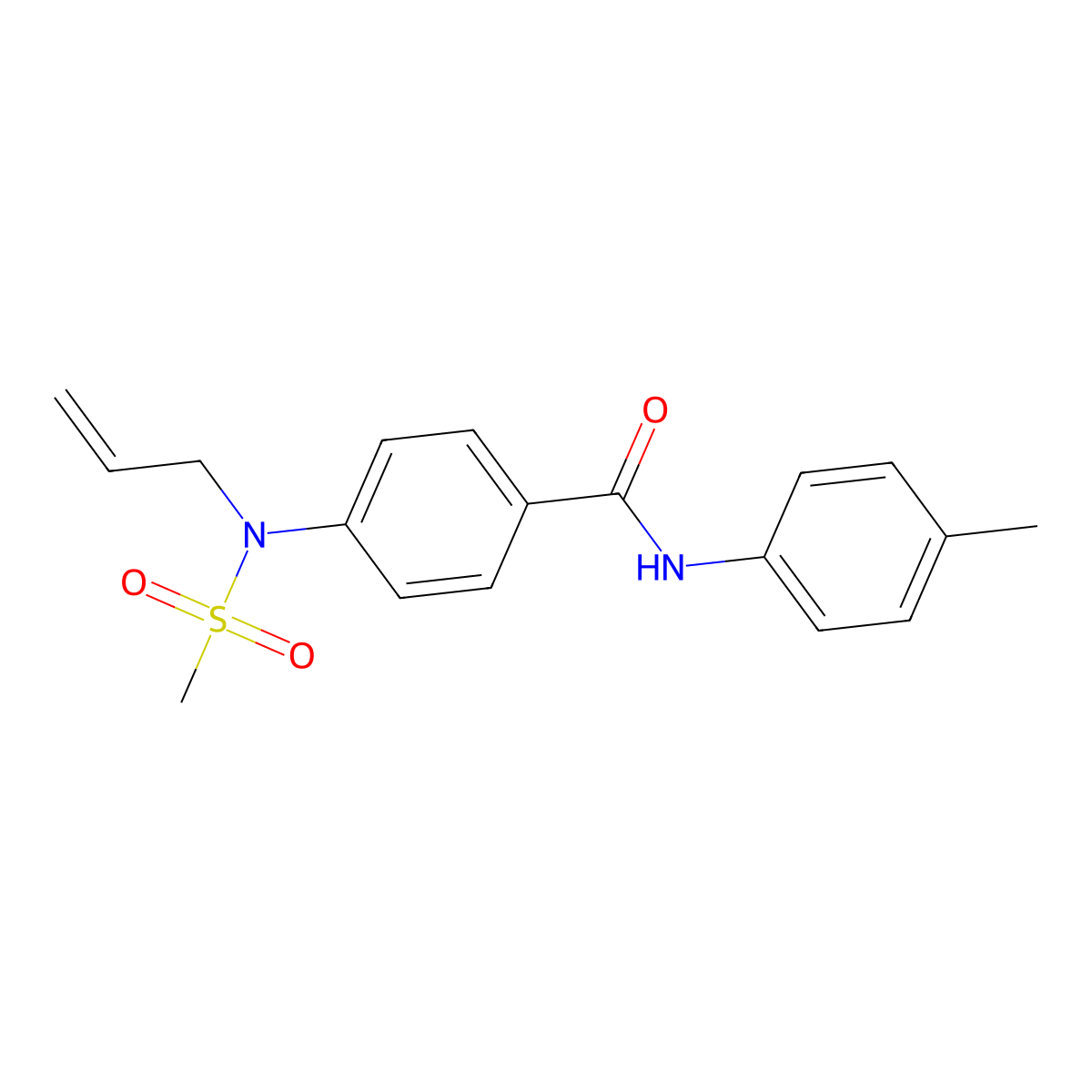 N-(4-methylphenyl)-4-[methylsulfonyl(prop-2-enyl)amino]benzamide molecular structure, CAS 824975-33-9