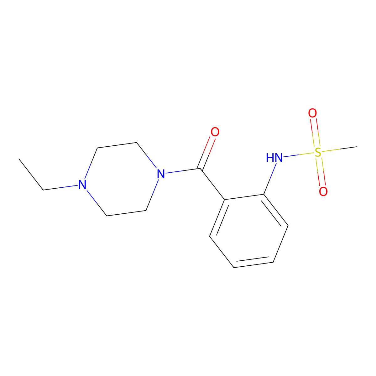 N-[2-(4-ethylpiperazine-1-carbonyl)phenyl]methanesulfonamide molecular structure, CAS 824977-16-4