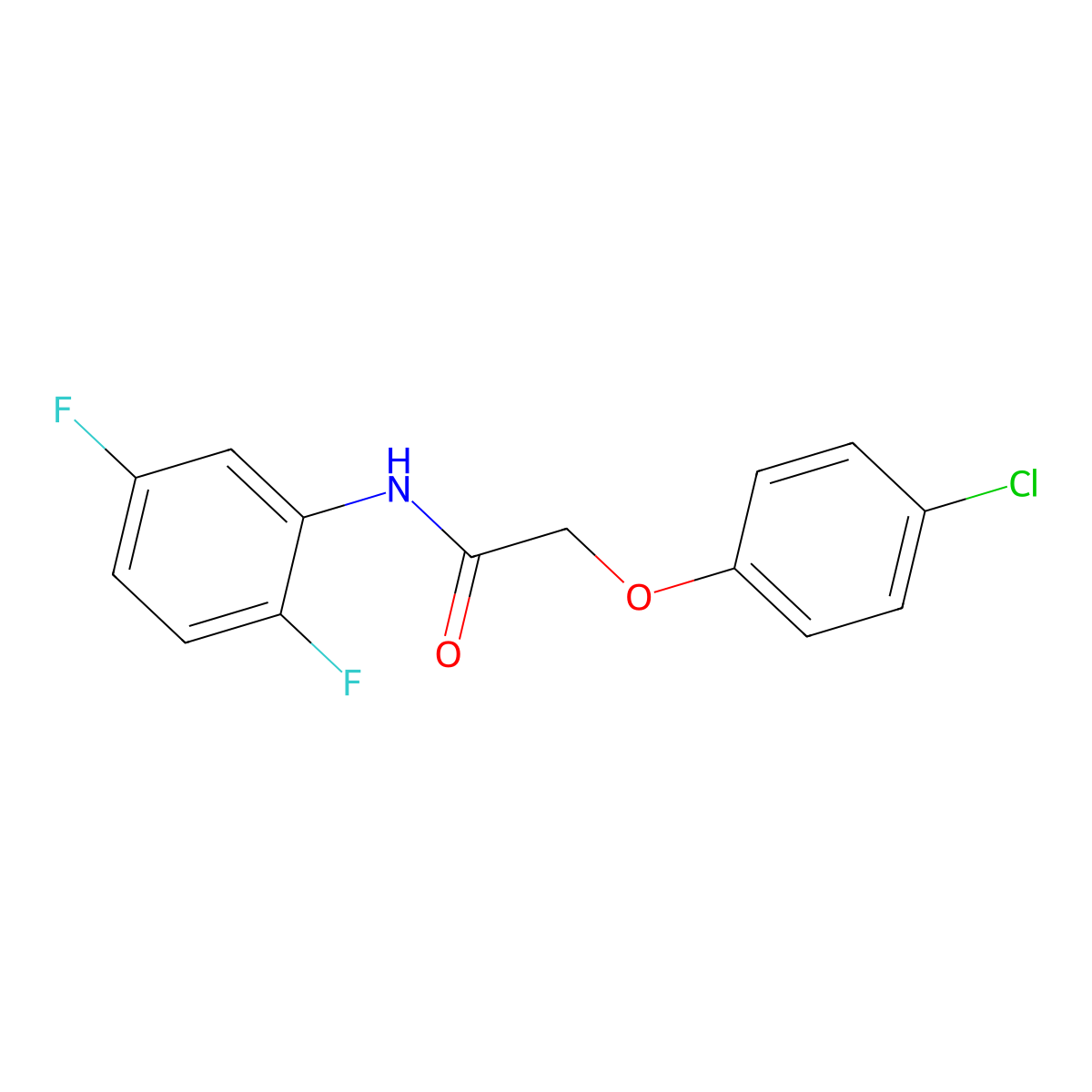 2-(4-chlorophenoxy)-N-(2,5-difluorophenyl)acetamide molecular structure, CAS 824977-83-5
