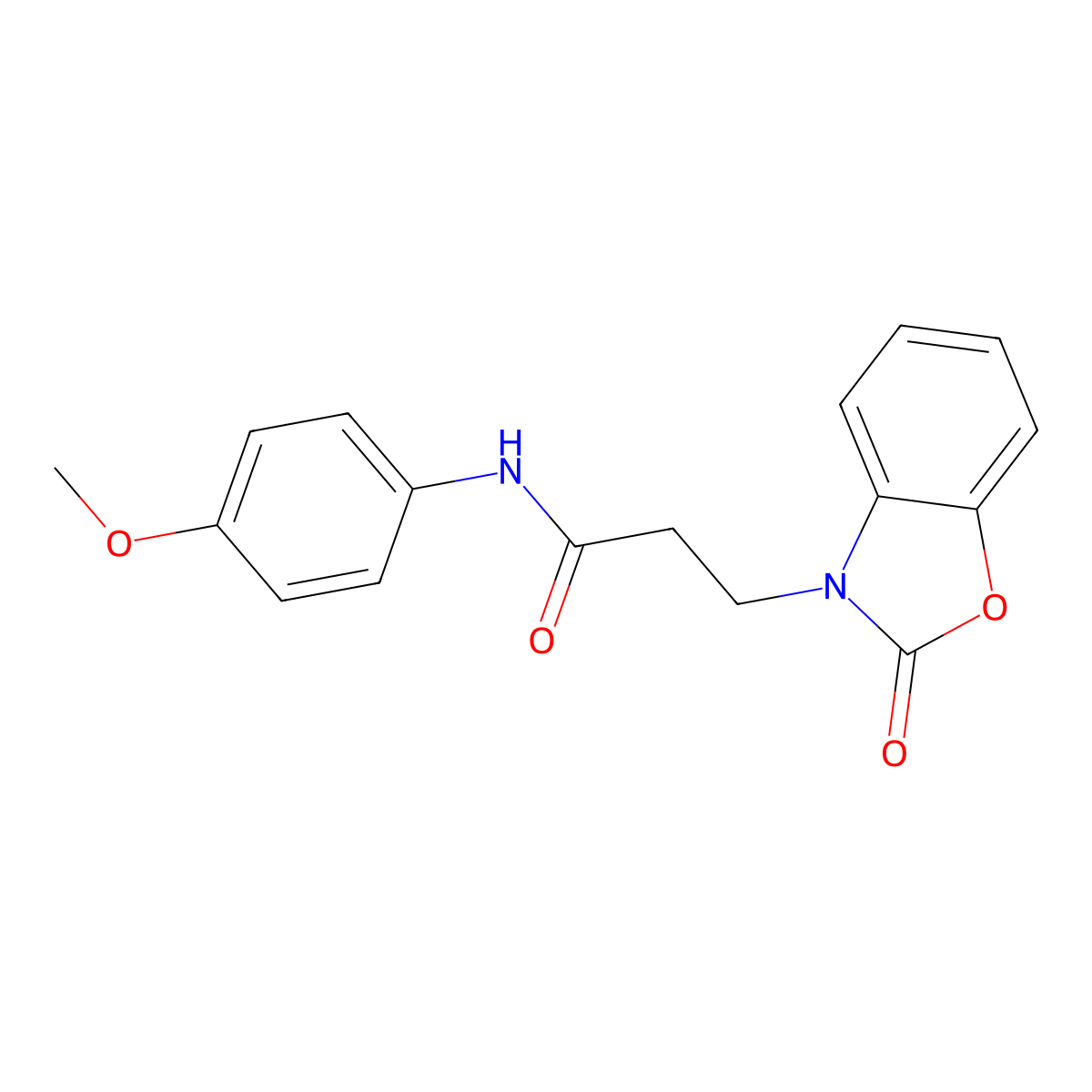N-(4-methoxyphenyl)-3-(2-oxo-1,3-benzoxazol-3(2H)-yl)propanamide molecular structure, CAS 824978-93-0