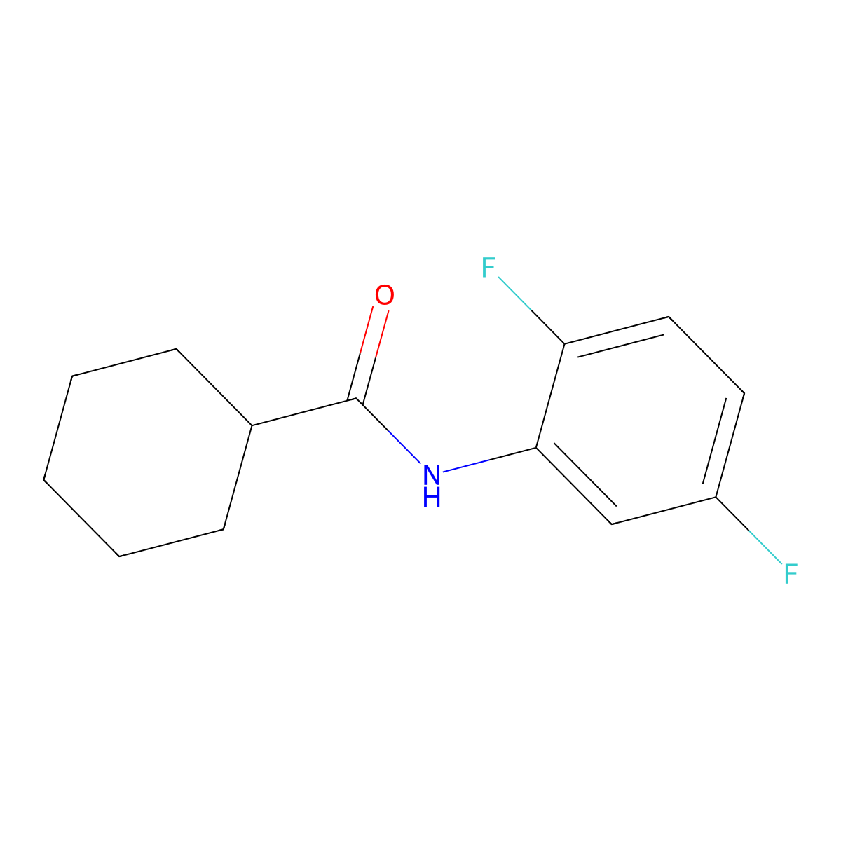 N-(2,5-difluorophenyl)cyclohexanecarboxamide molecular structure, CAS 824979-69-3
