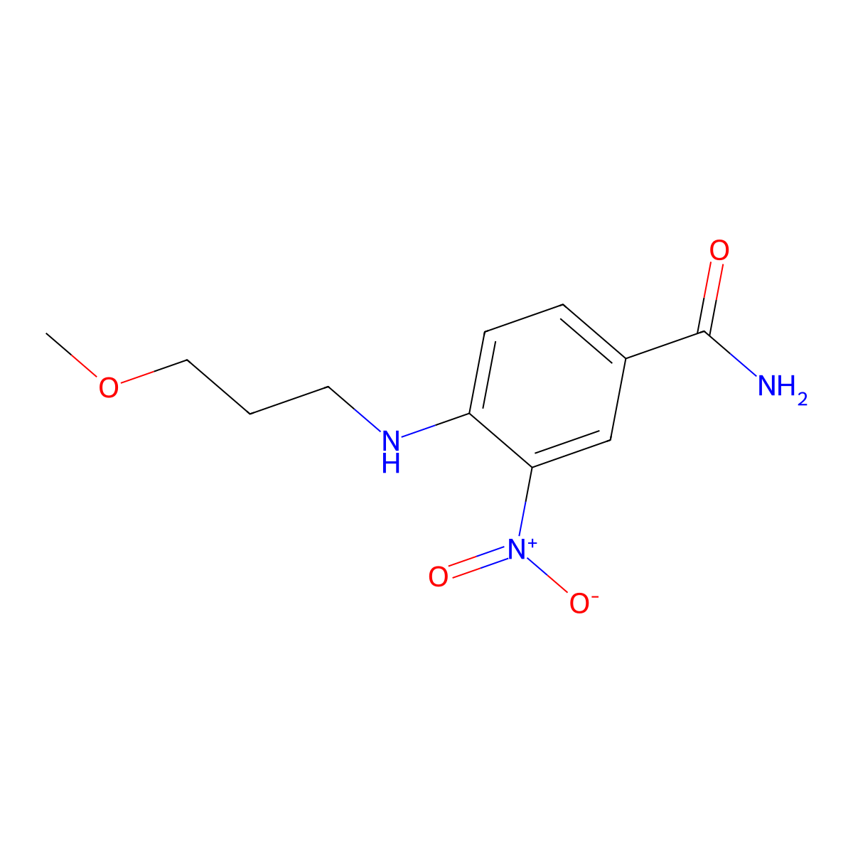 4-[(3-Methoxypropyl)amino]-3-nitrobenzamide molecular structure, CAS 824979-75-1