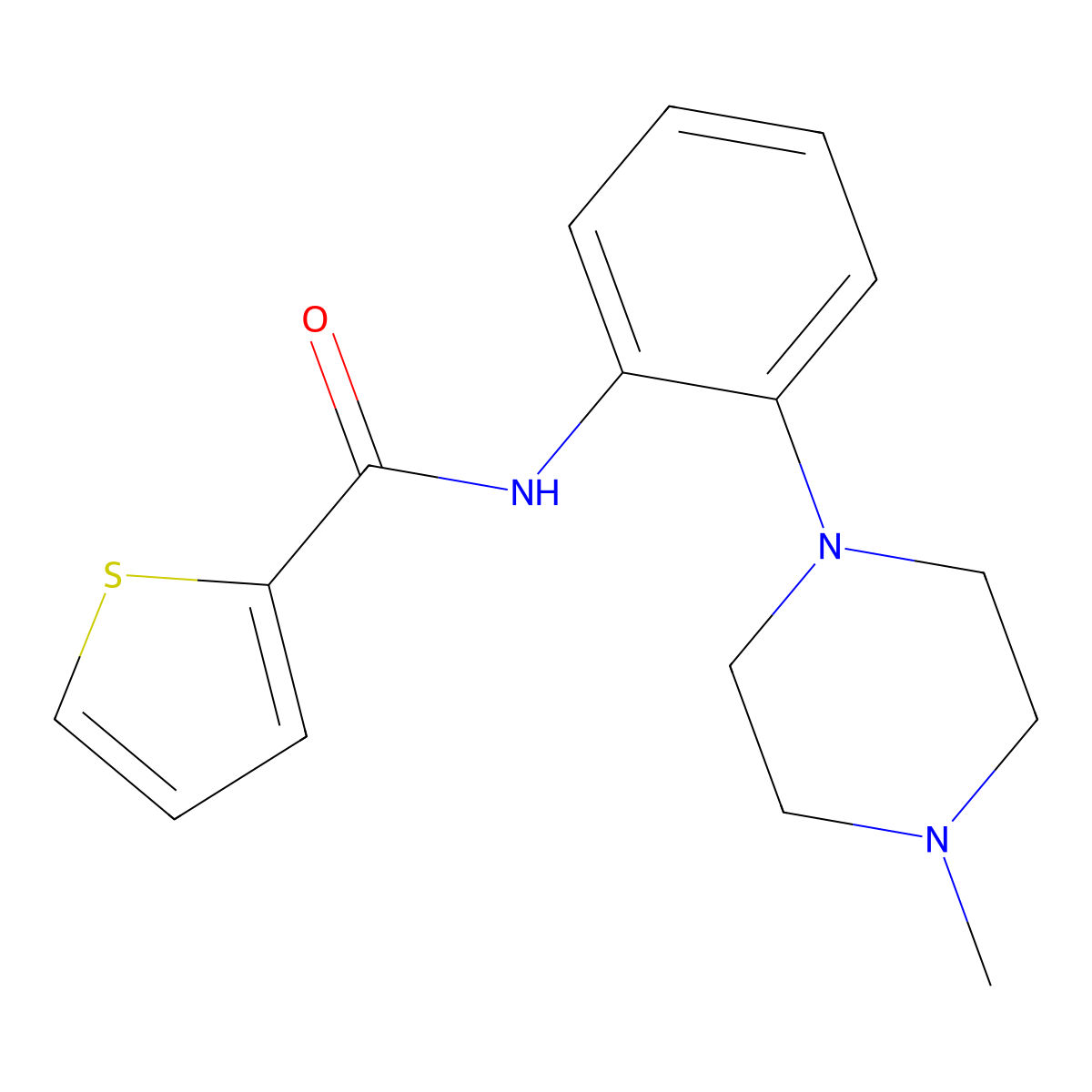 N-[2-(4-methylpiperazin-1-yl)phenyl]thiophene-2-carboxamide molecular structure, CAS 824980-33-8