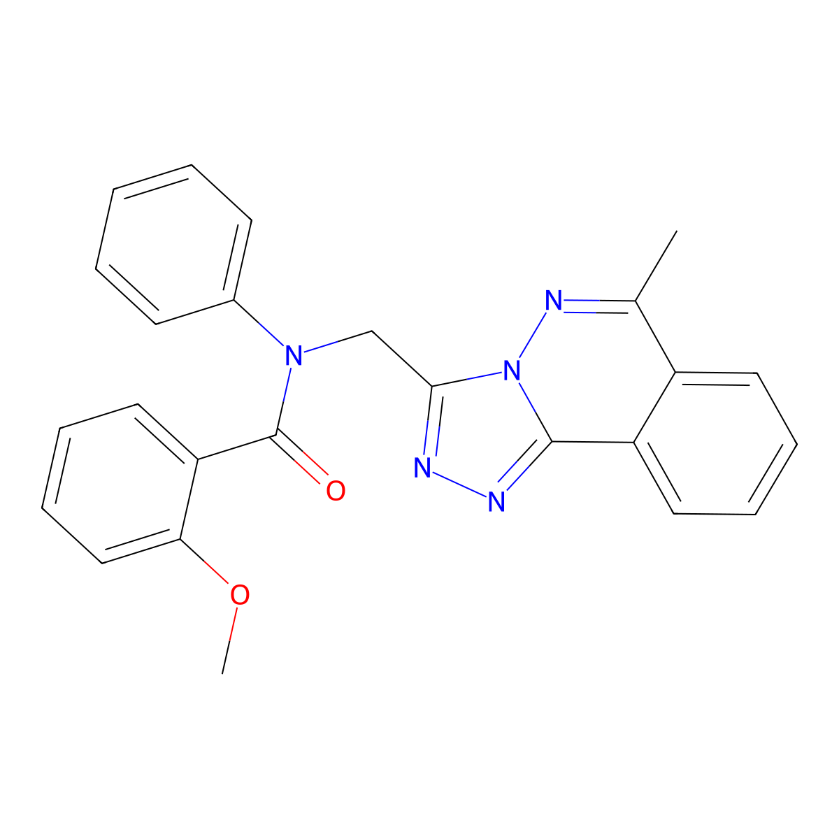 2-methoxy-N-[(6-methyl-[1,2,4]triazolo[3,4-a]phthalazin-3-yl)methyl]-N-phenylbenzamide molecular structure, CAS 824980-76-9