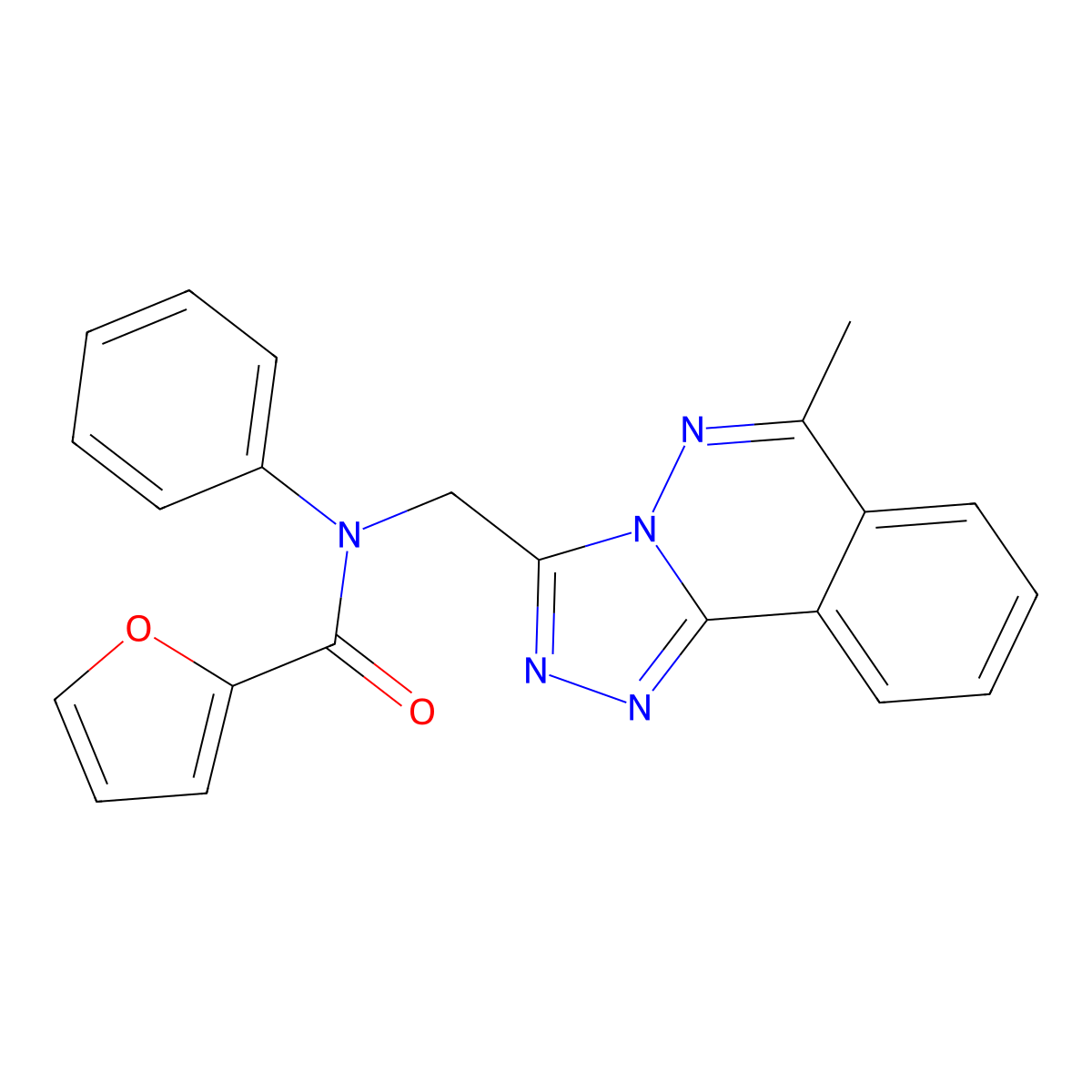 N-[(6-methyl[1,2,4]triazolo[3,4-a]phthalazin-3-yl)methyl]-N-phenyl-2-furamide molecular structure, CAS 824981-14-8