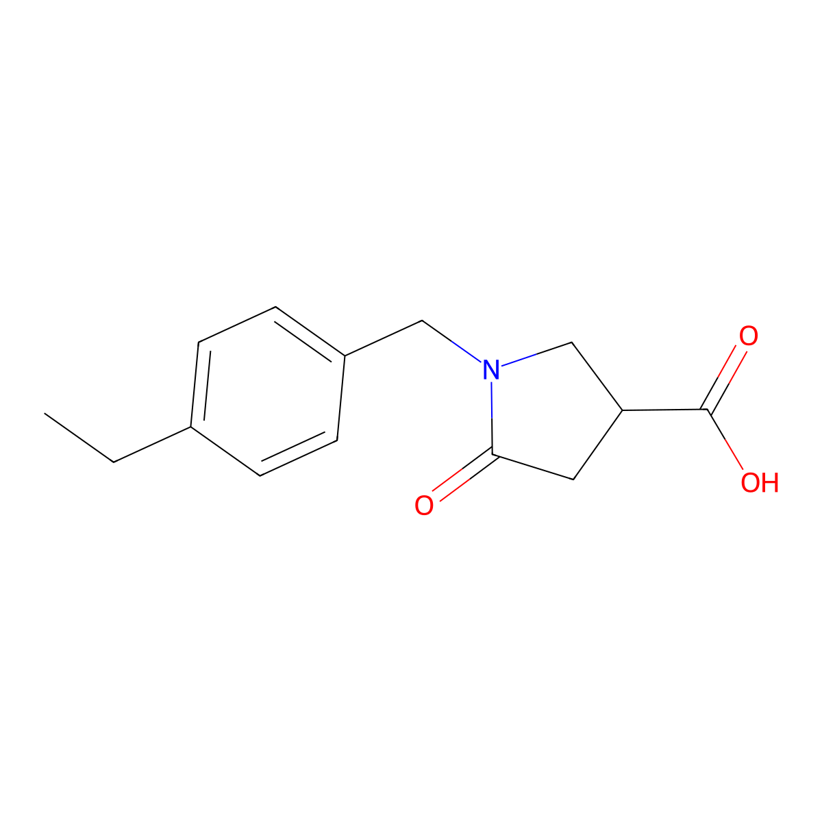 1-(4-Ethylbenzyl)-5-oxopyrrolidine-3-carboxylic acid molecular structure, CAS 824981-40-0