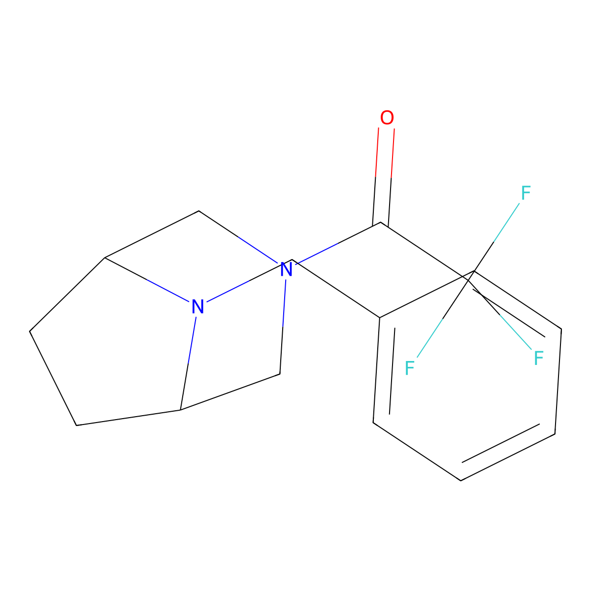 1-(8-Benzyl-3,8-diazabicyclo[3.2.1]octan-3-yl)-2,2,2-trifluoroethanone molecular structure, CAS 824982-18-5