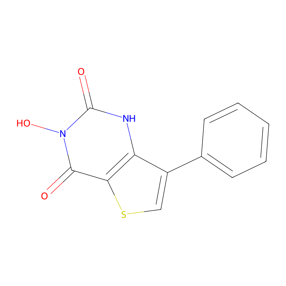 3-Hydroxy-7-phenyl-1H-thieno[3,2-d]pyrimidine-2,4-dione molecular structure, CAS 824983-83-7