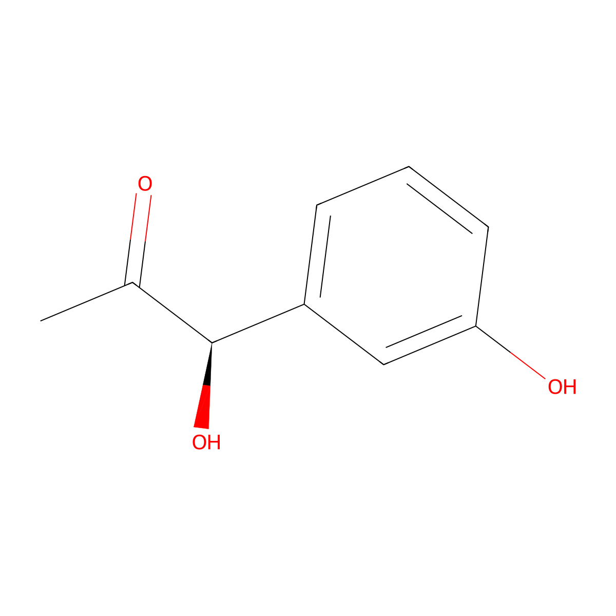 (1R)-1-Hydroxy-1-(3-hydroxyphenyl)propan-2-one molecular structure, CAS 82499-20-5