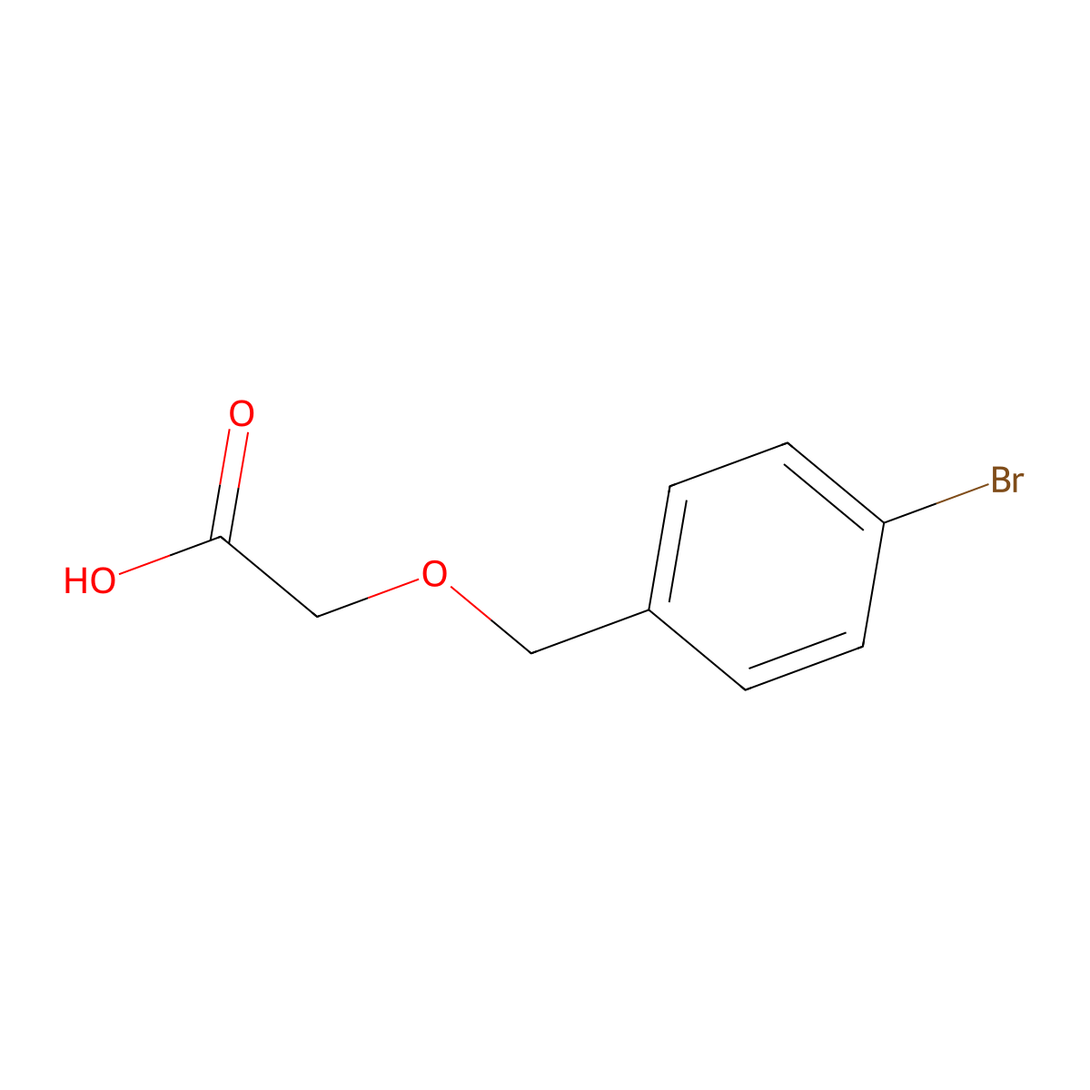 ((4-Bromobenzyl)oxy)acetic acid molecular structure, CAS 82499-60-3