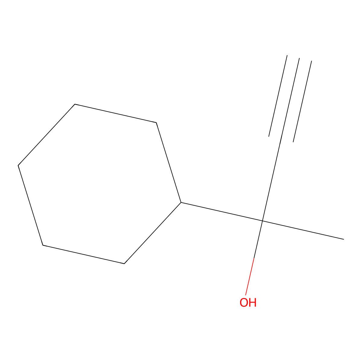 2-Cyclohexylbut-3-yn-2-ol molecular structure, CAS 825-16-1