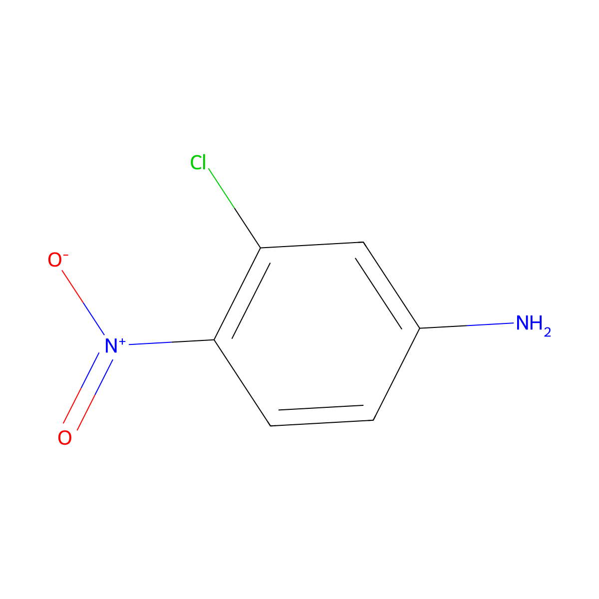 3-Chloro-4-nitroaniline molecular structure, CAS 825-41-2
