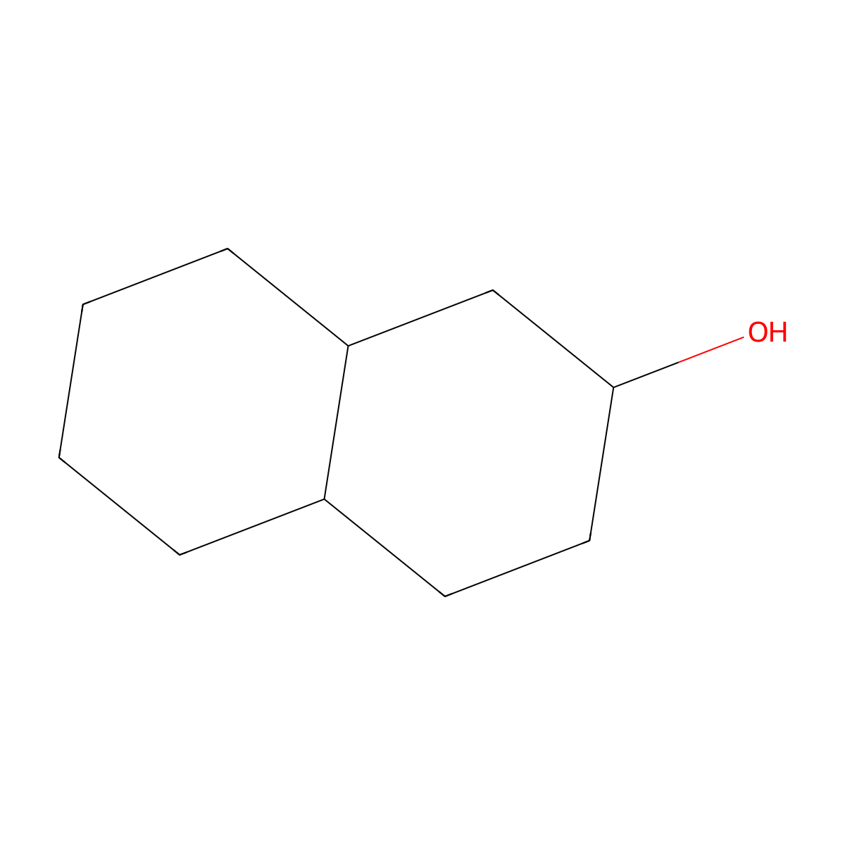 2-Naphthalenol, decahydro- molecular structure, CAS 825-51-4