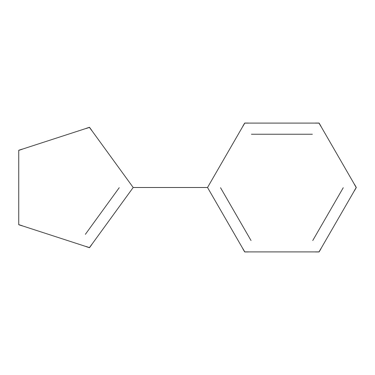 Benzene, 1-cyclopenten-1-yl- molecular structure, CAS 825-54-7