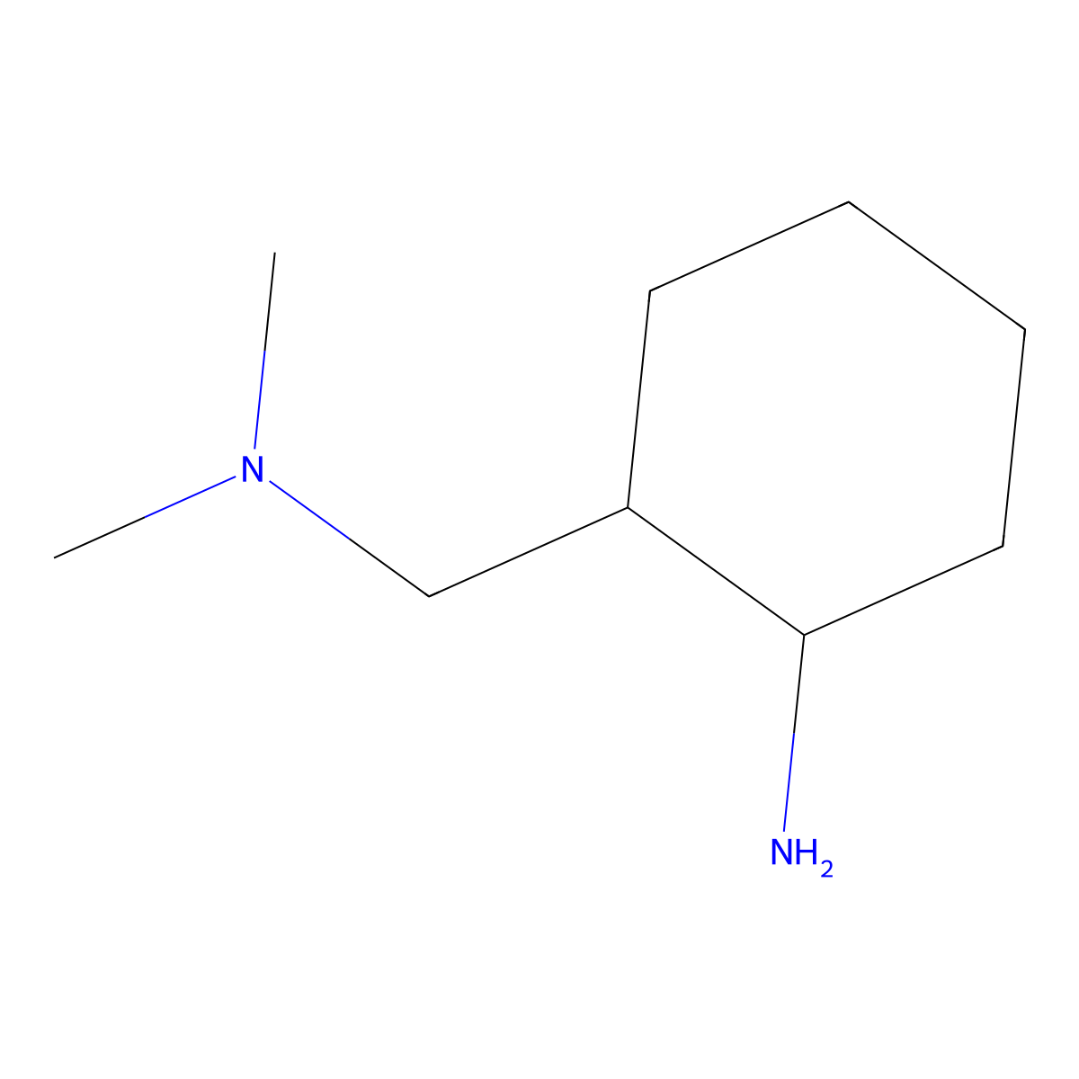 2-[(Dimethylamino)methyl]cyclohexan-1-amine molecular structure, CAS 825-63-8