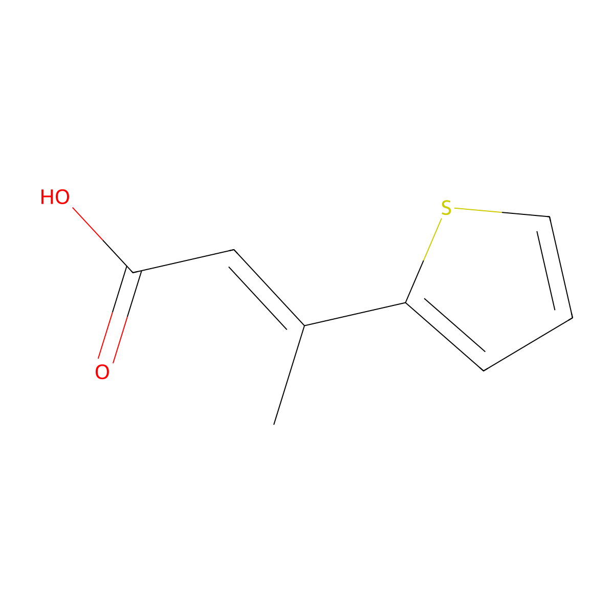 3-(Thiophen-2-yl)but-2-enoic acid molecular structure, CAS 825-66-1