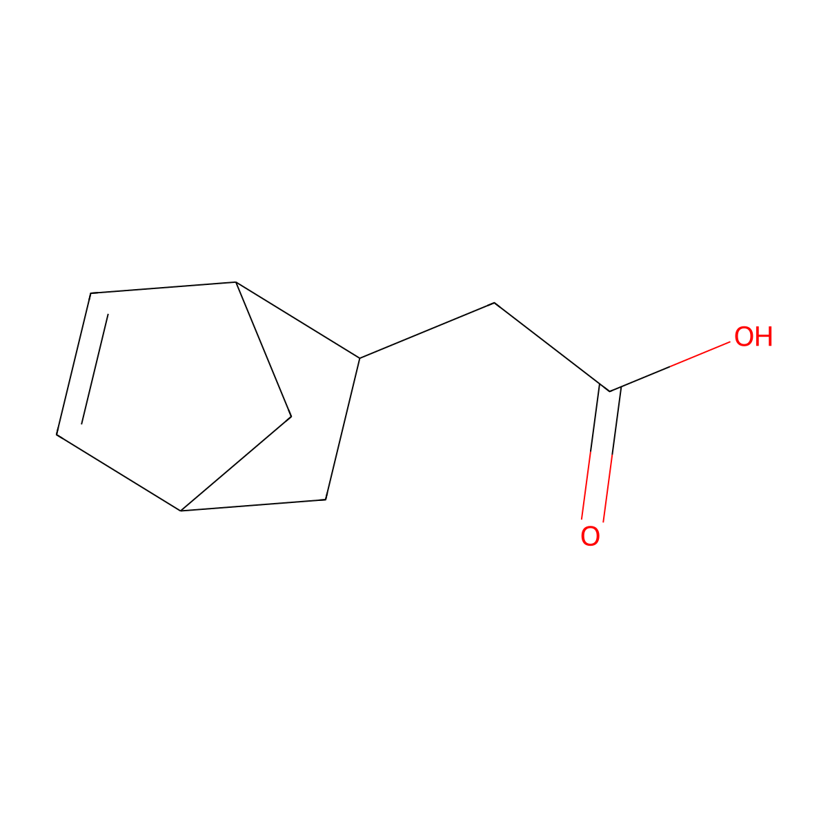 2-{Bicyclo[2.2.1]hept-5-en-2-yl}acetic acid molecular structure, CAS 825-71-8