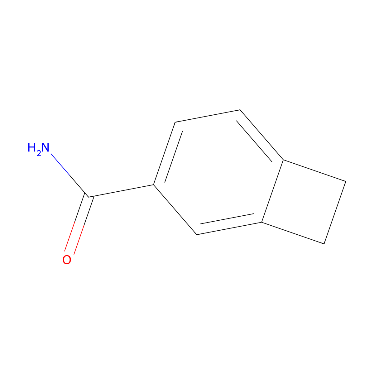 Bicyclo[4.2.0]octa-1,3,5-triene-3-carboxamide molecular structure, CAS 825-73-0