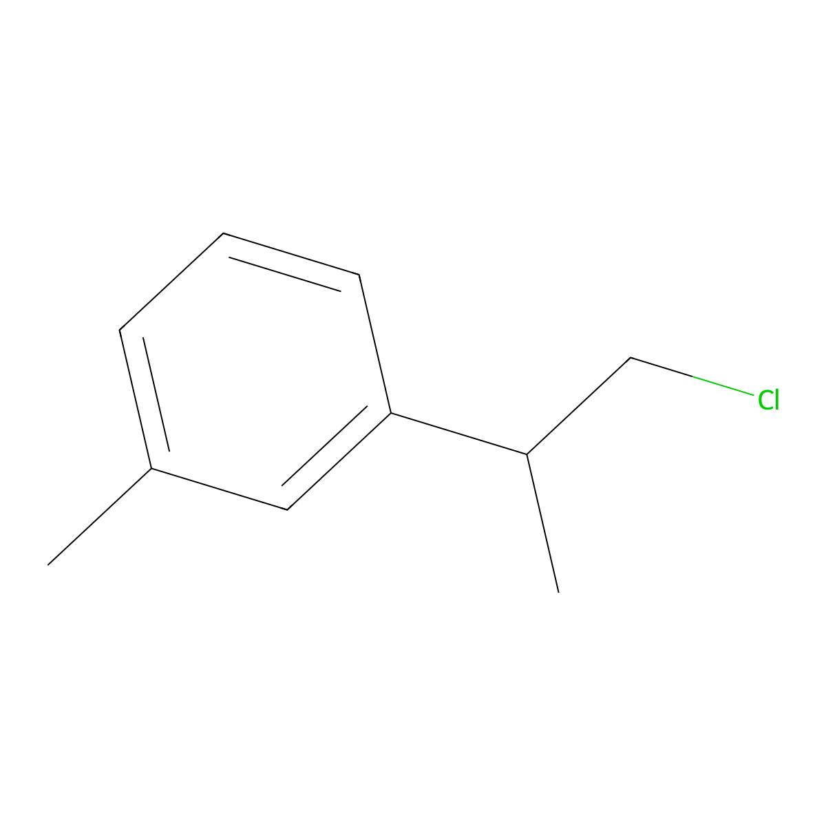 1-(1-Chloropropan-2-yl)-3-methylbenzene molecular structure, CAS 825-97-8