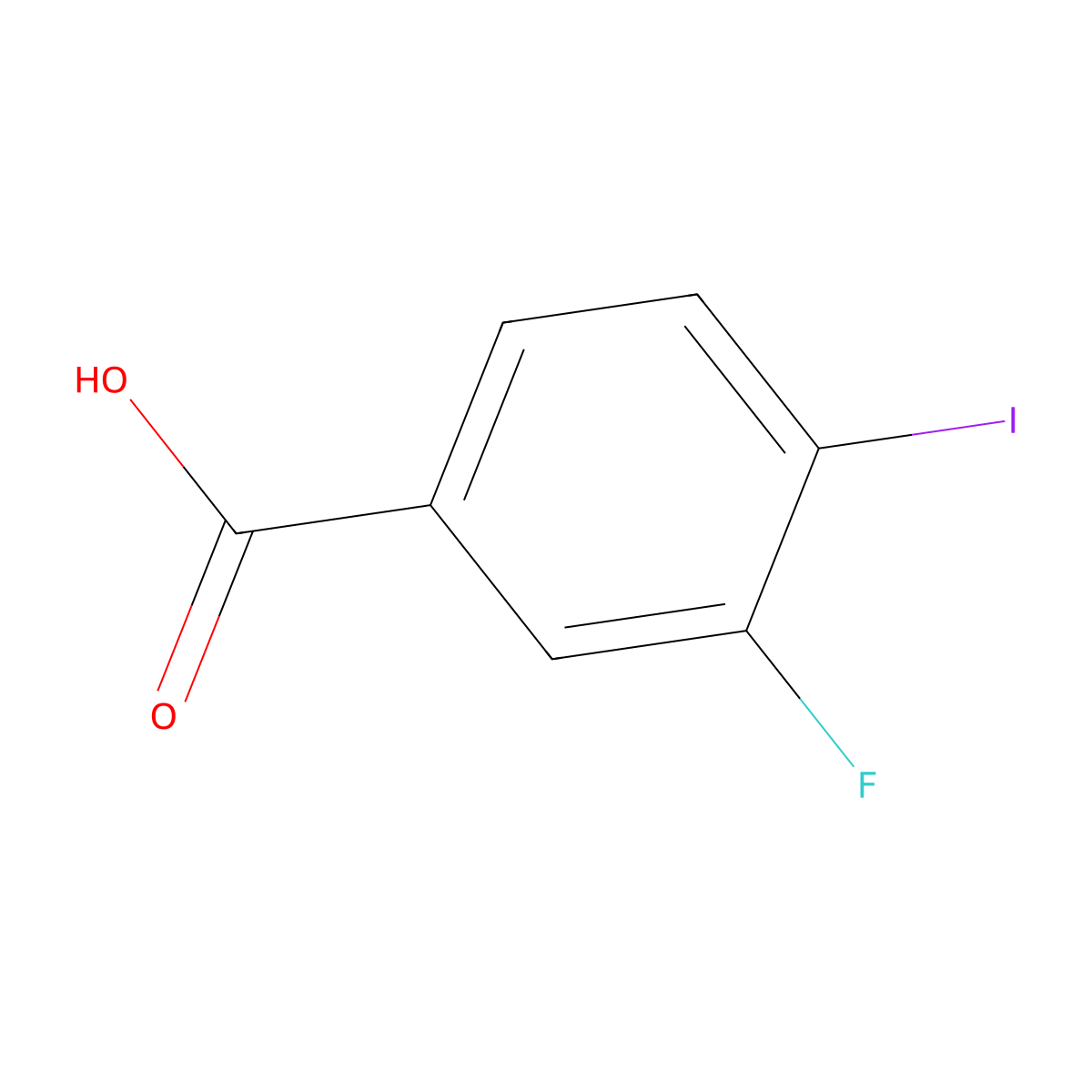 3-Fluoro-4-iodobenzoic acid molecular structure, CAS 825-98-9
