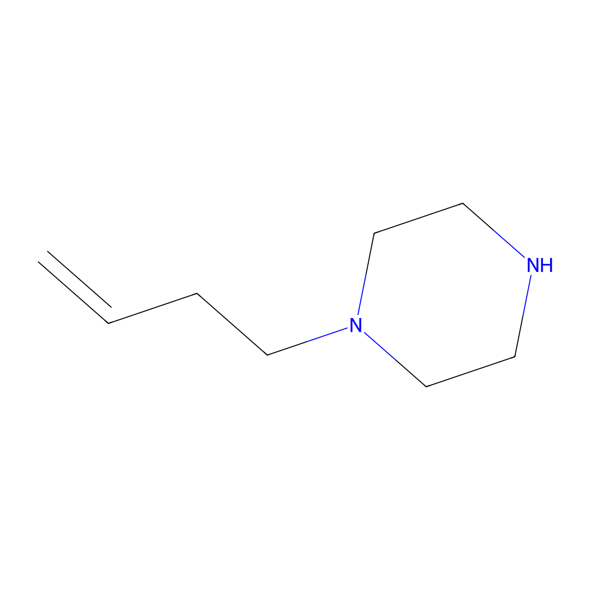 1-(But-3-en-1-yl)piperazine molecular structure, CAS 82500-01-4